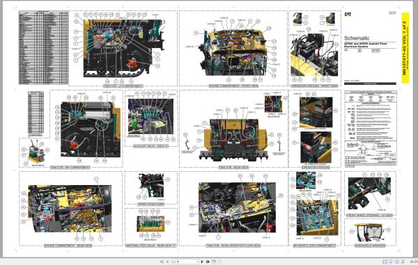 CAT Asphalt Paver AP555 Electrical Hydraulic Schematic (1)