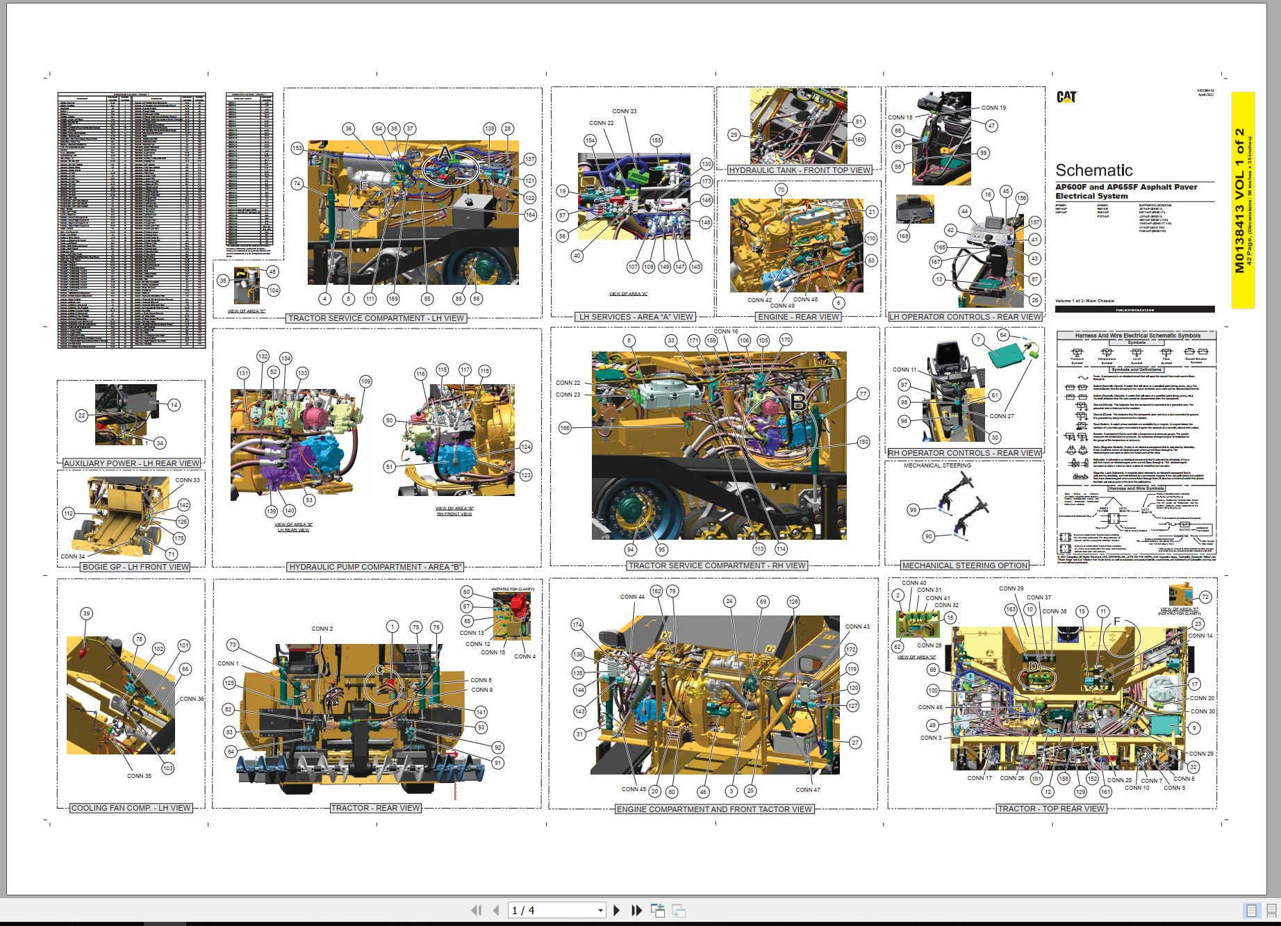 CAT Asphalt Paver AP600 Electrical Hydraulic Schematic (1)