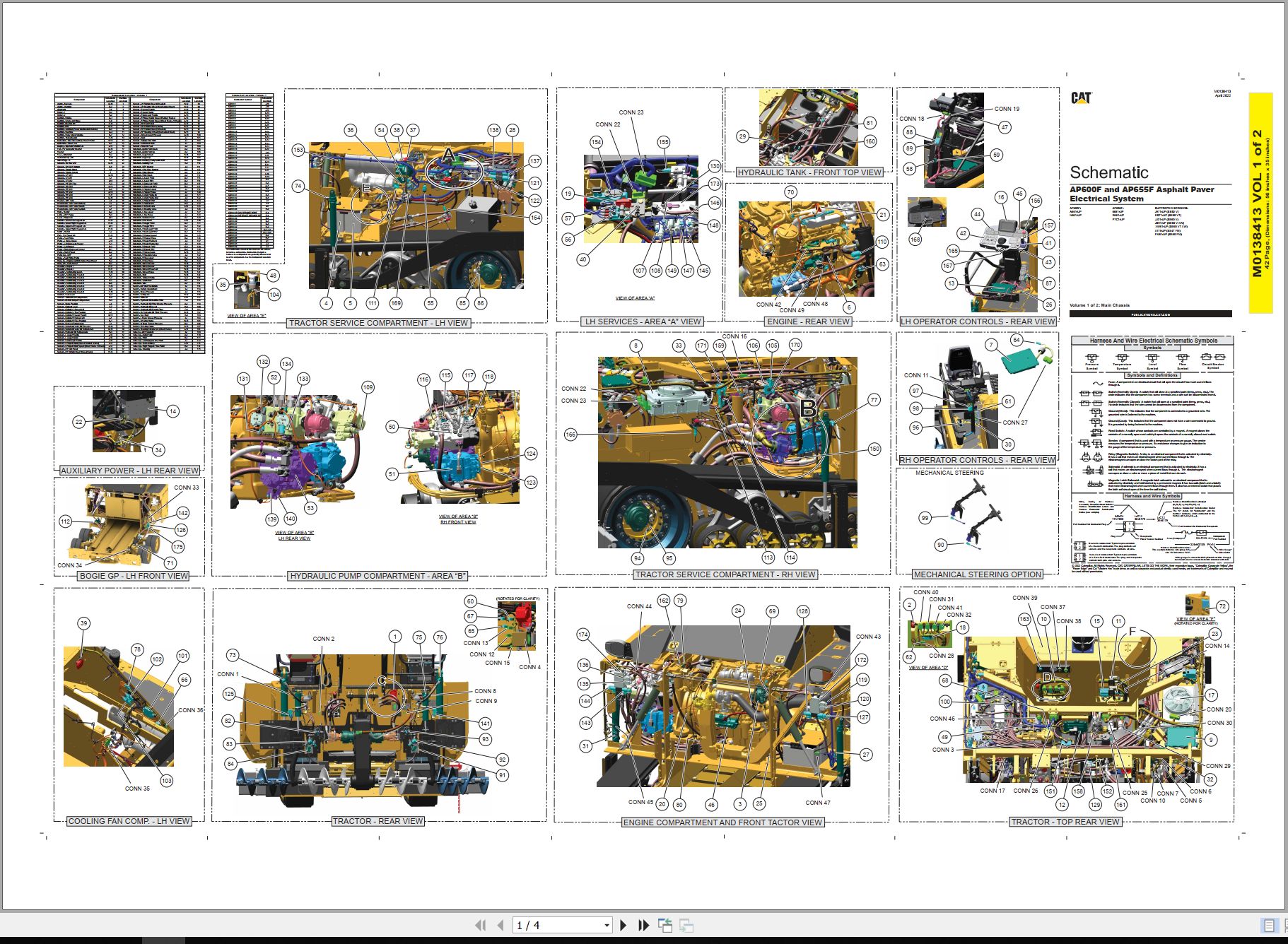 CAT Asphalt Paver AP655 Electrical Hydraulic Schematic (1)