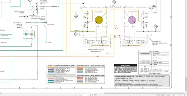 CAT Asphalt Paver AP655 Electrical Hydraulic Schematic (3)