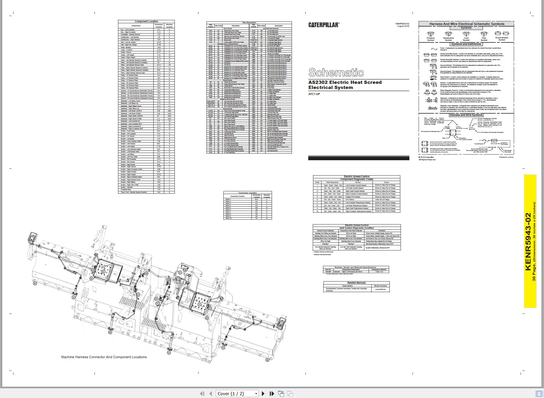CAT Asphalt Paver AS2302 Electrical Hydraulic Schematic (1)