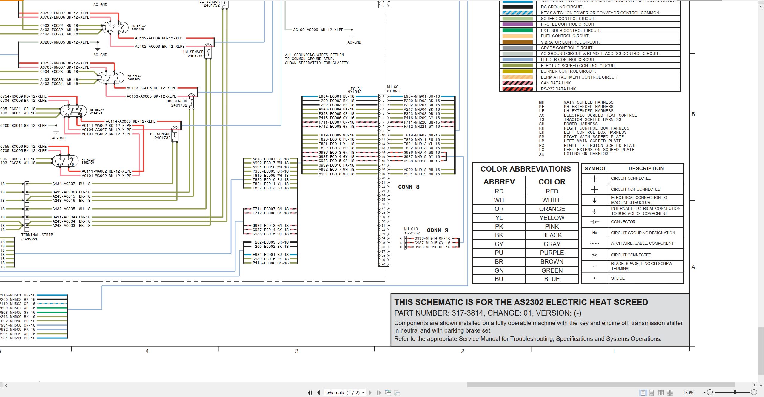 CAT Asphalt Paver AS2302 Electrical Hydraulic Schematic (2)