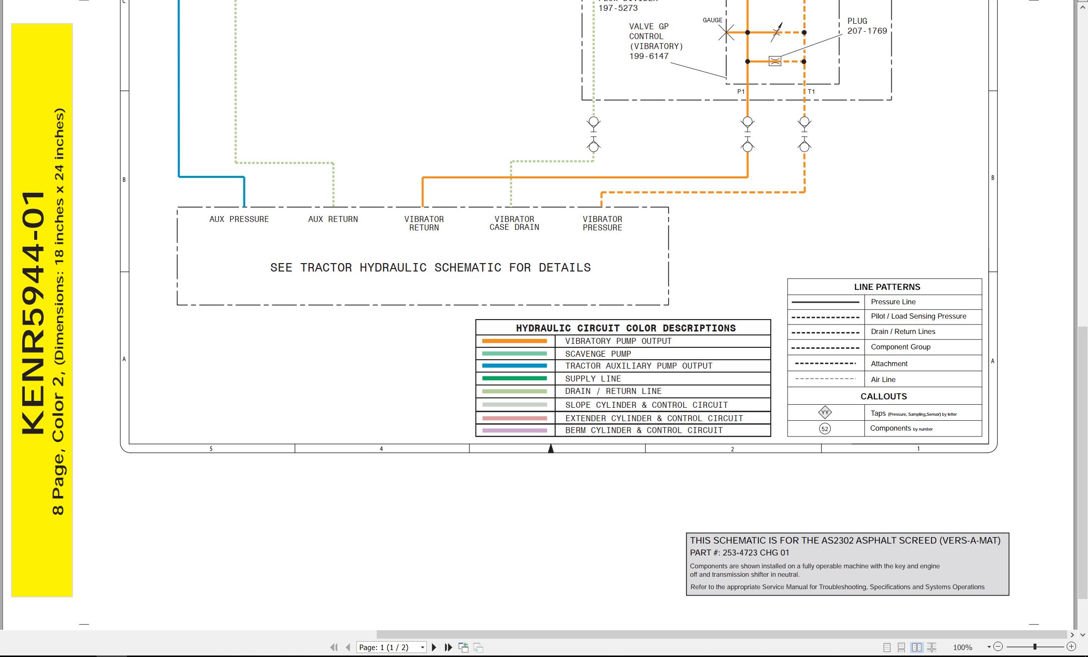 CAT Asphalt Paver AS2302 Electrical Hydraulic Schematic (3)