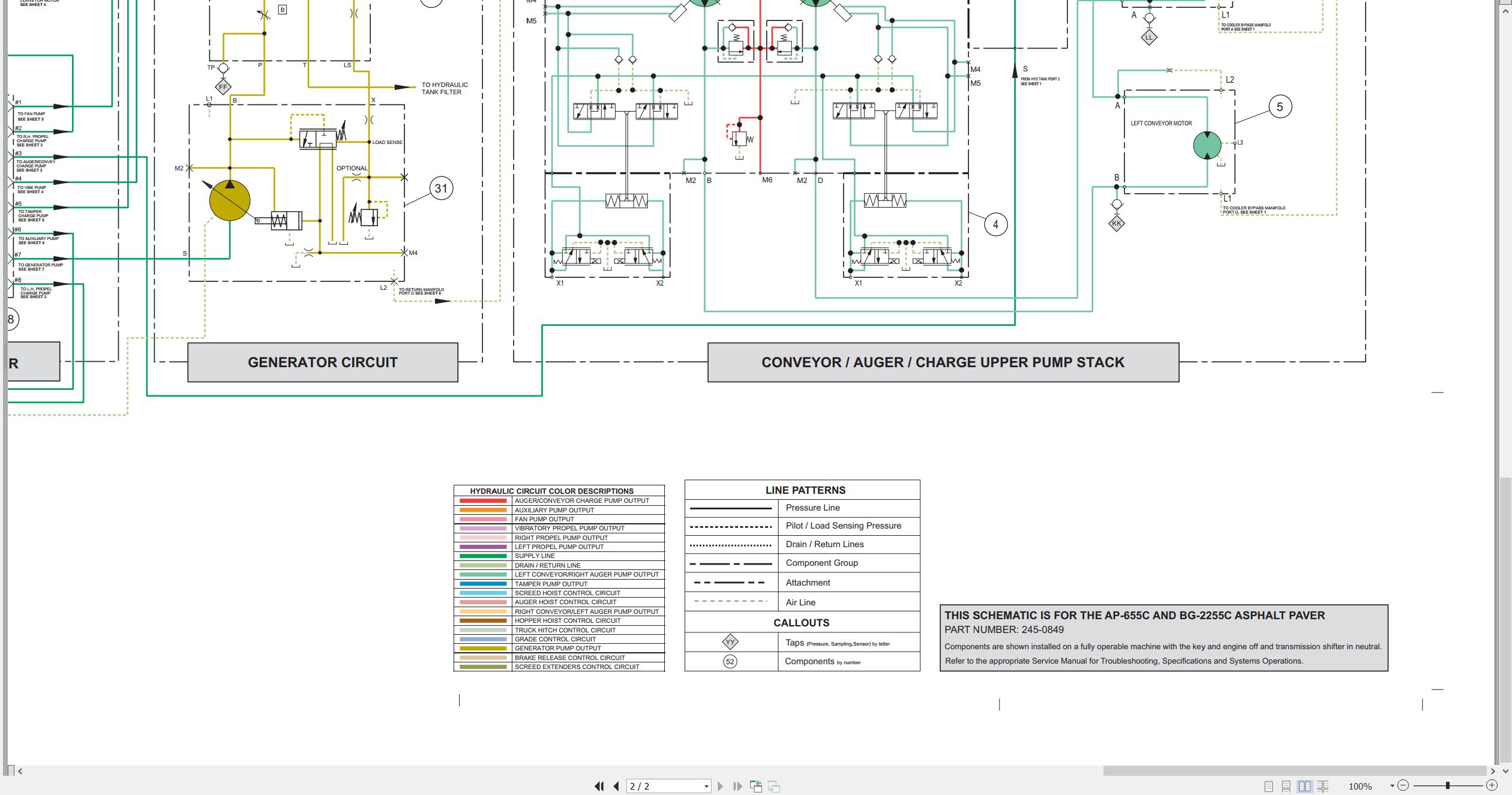 CAT Asphalt Paver BG 2255C Electrical Schematic Hydraulic Schematic (3)