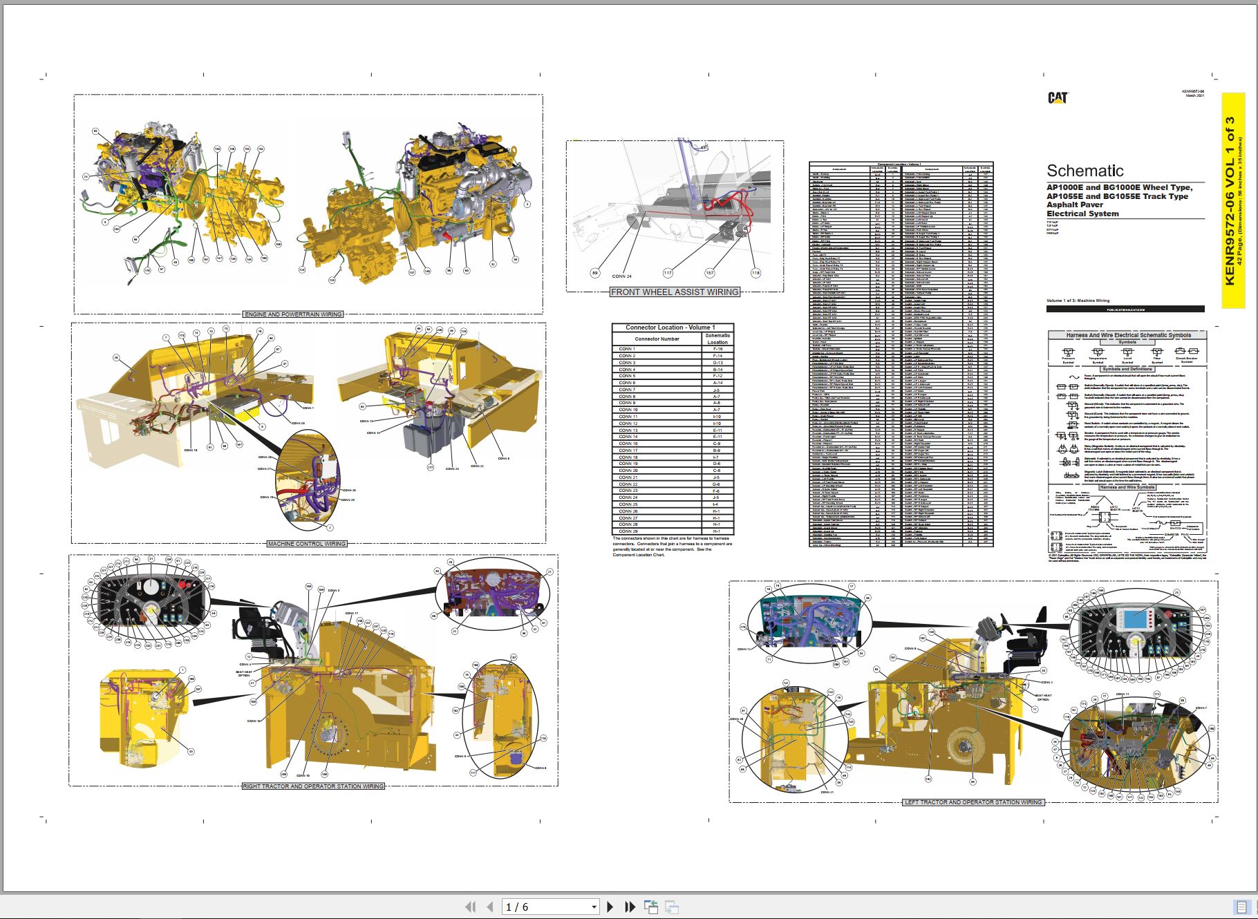 CAT Asphalt Paver BG1000E Electrical Hydraulic Schematic (1)