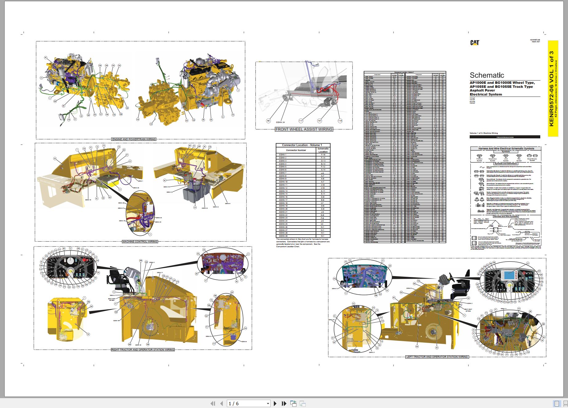 CAT Asphalt Paver BG1055E Electrical Hydraulic Schematic (1)
