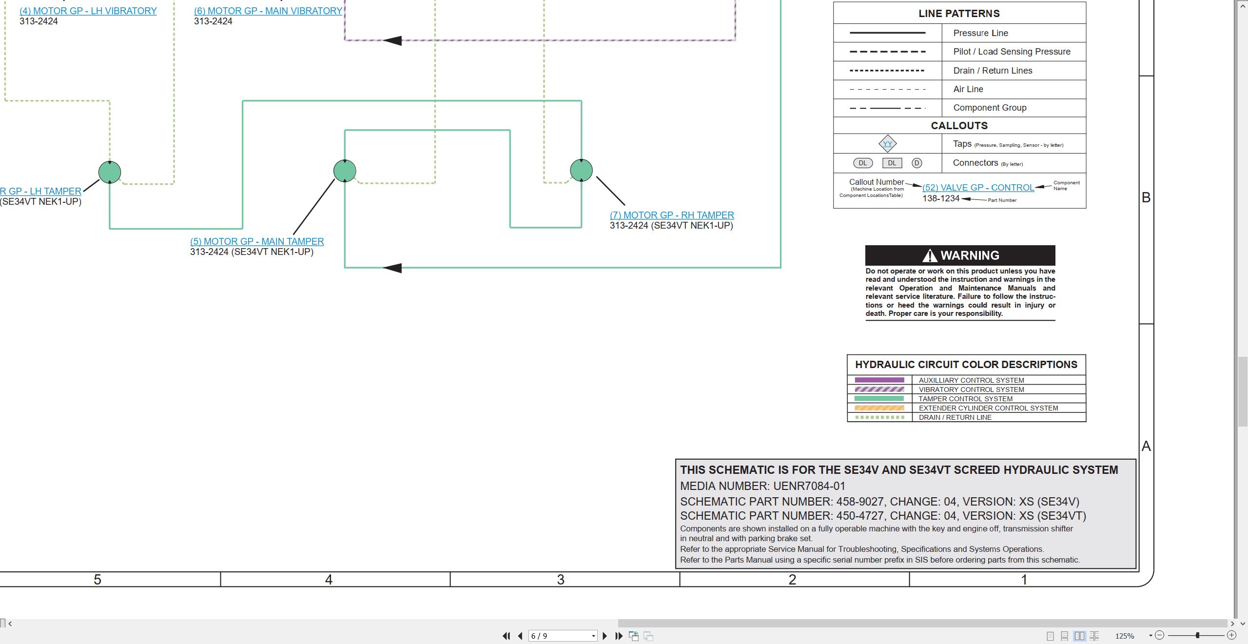 CAT Asphalt Paver SE34 V Electrical Hydraulic Schematic (3)