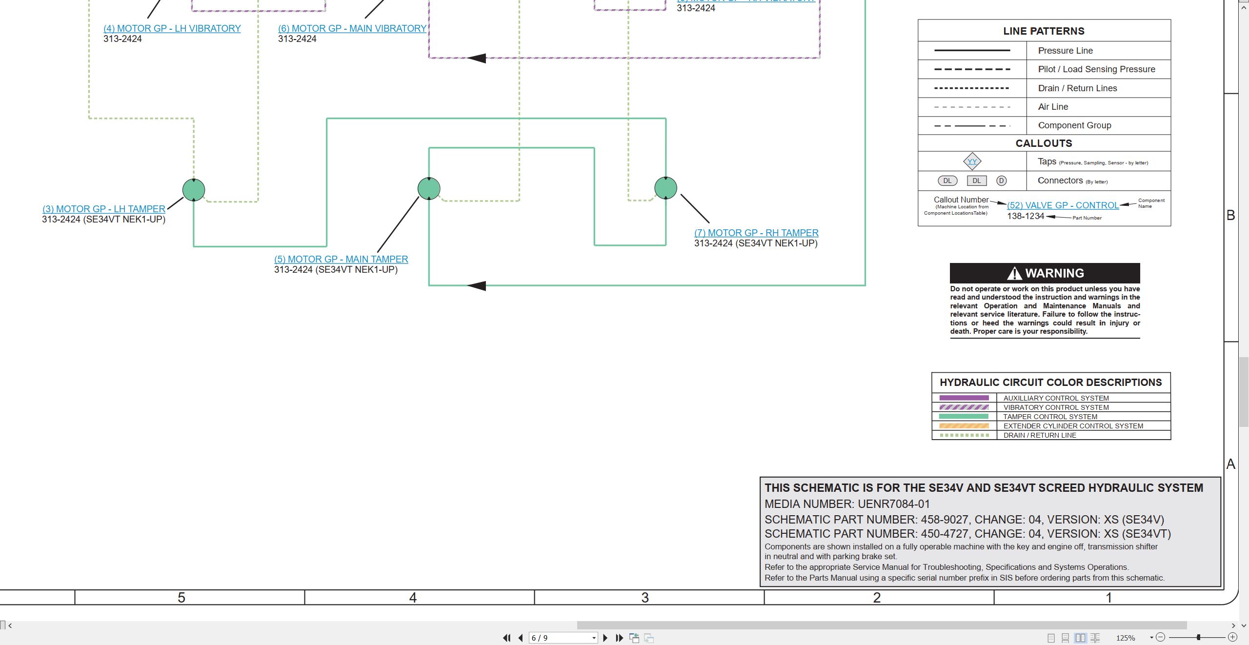 CAT Asphalt Paver SE34 VT Electrical Hydraulic Schematic (3)