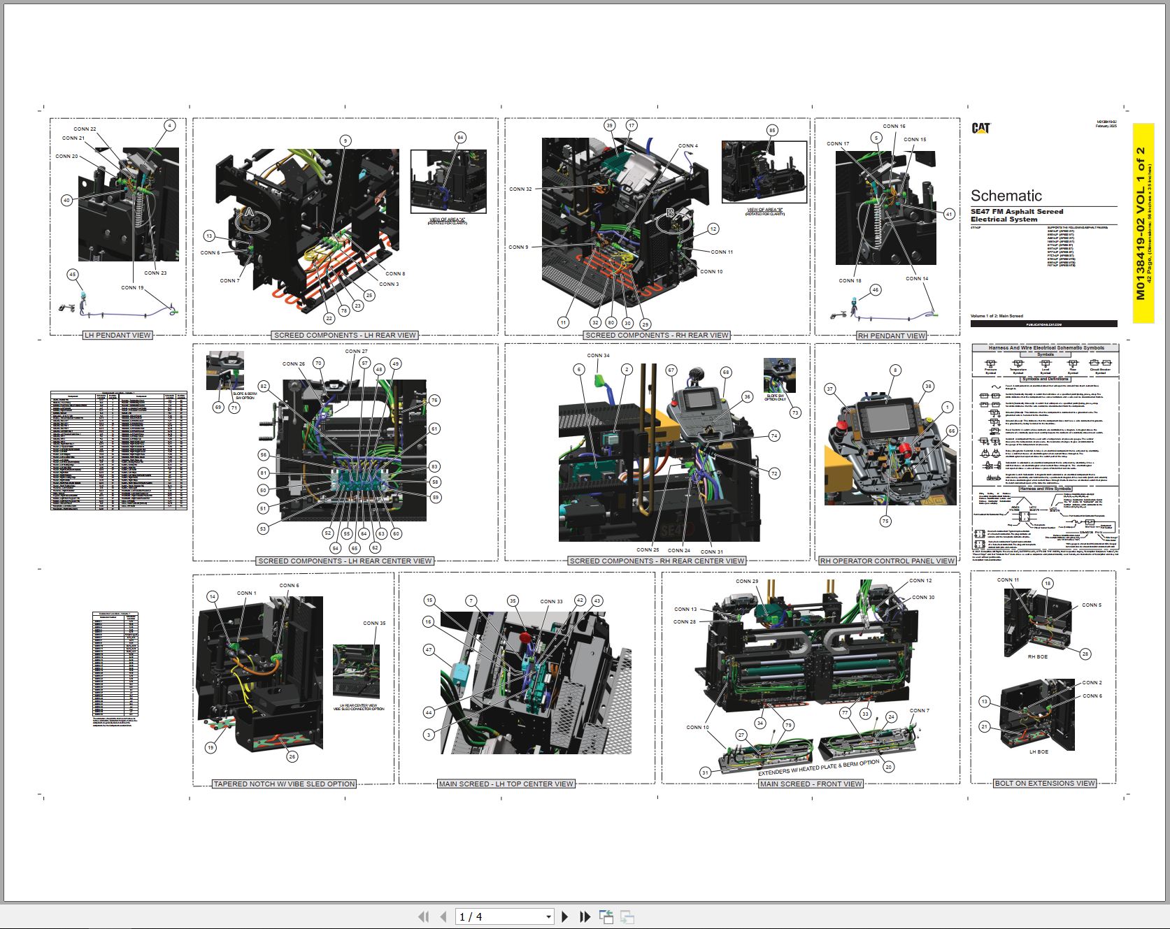 CAT Asphalt Paver SE47 FM Electrical Hydraulic Schematic (1)