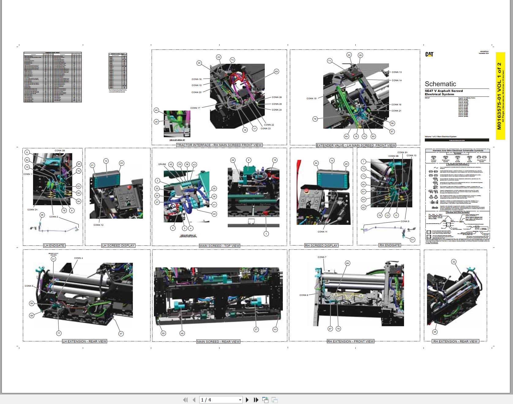 CAT Asphalt Paver SE47 V Electrical Hydraulic Schematic (1)