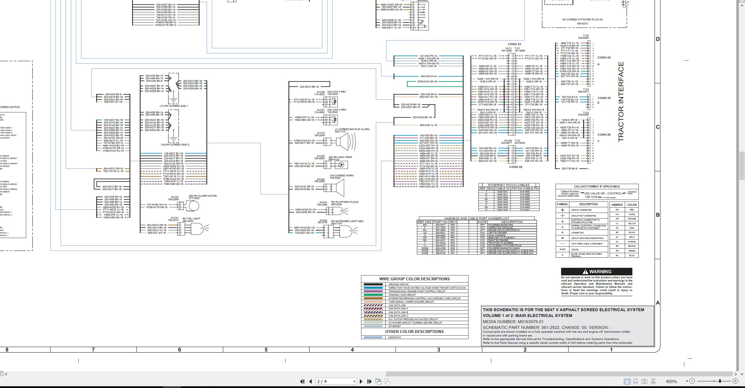 CAT Asphalt Paver SE47 V Electrical Hydraulic Schematic (2)