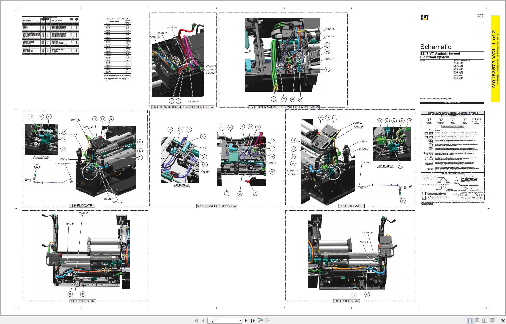 CAT Asphalt Paver SE47 VT Electrical Hydraulic Schematic (1)