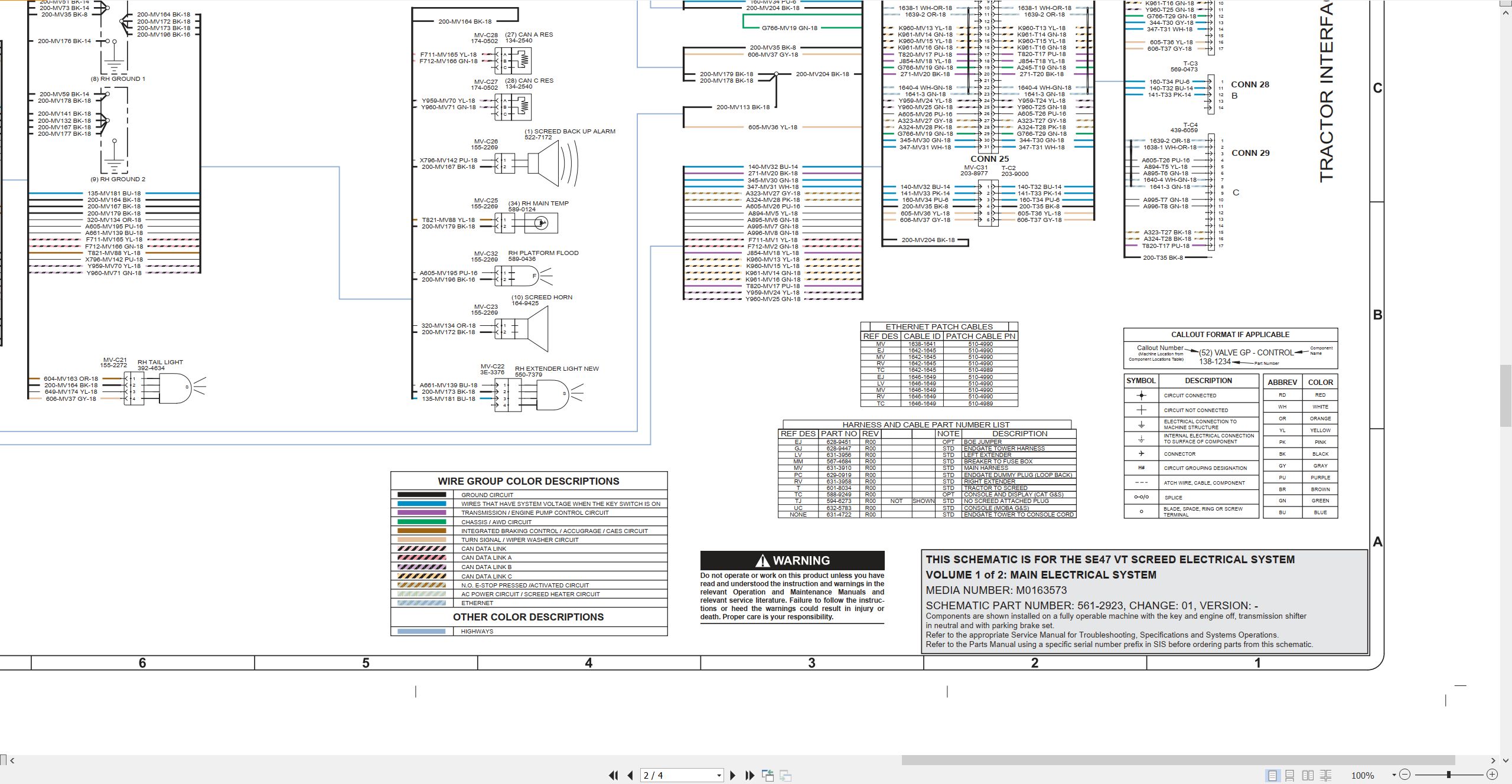 CAT Asphalt Paver SE47 VT Electrical Hydraulic Schematic (2)