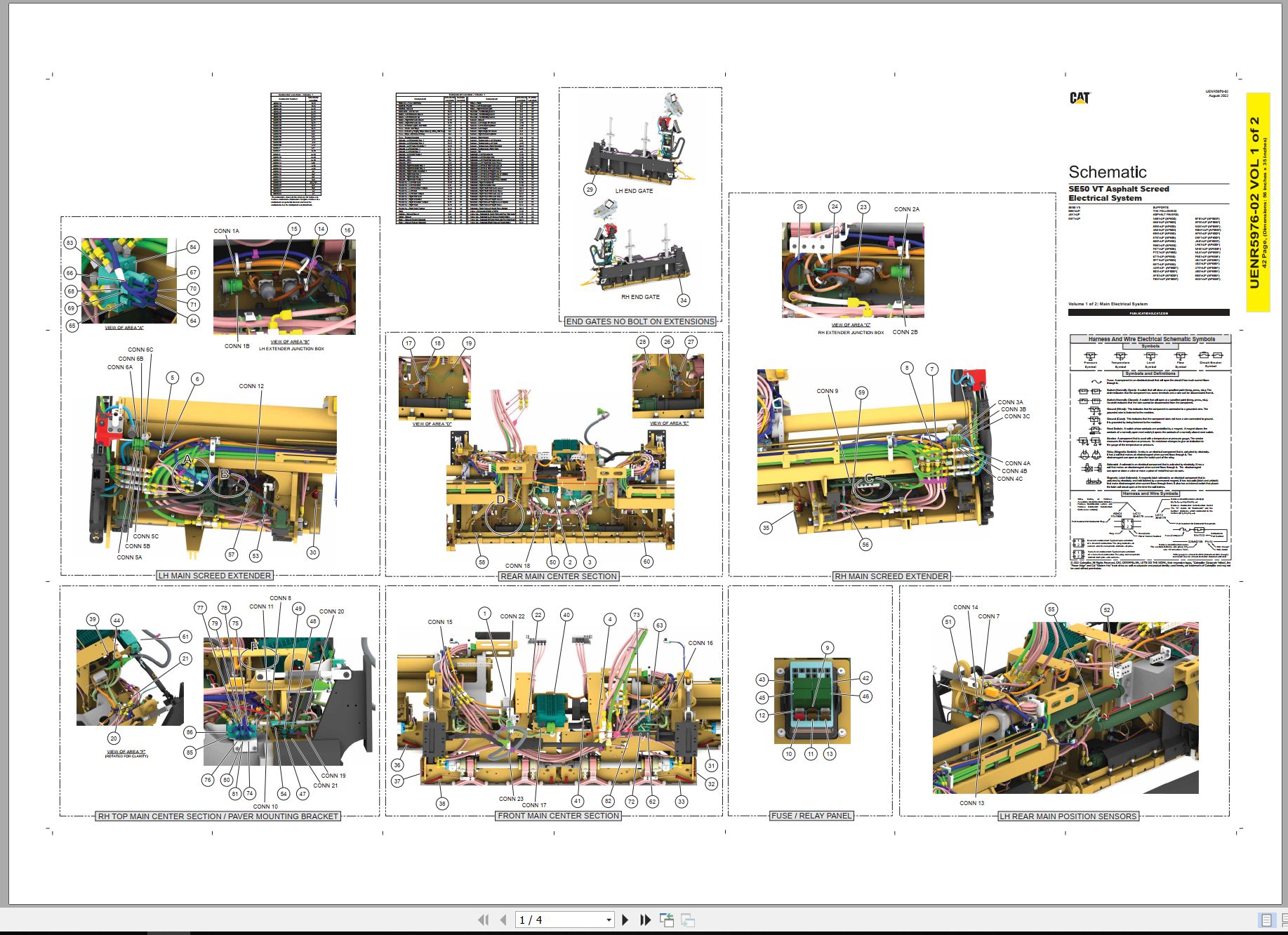 CAT Asphalt Paver SE50 VT Electrical Hydraulic Schematic (1)