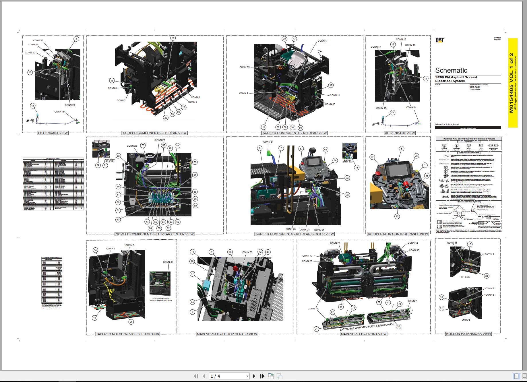 CAT Asphalt Paver SE60 FM Electrical Hydraulic Schematic (1)