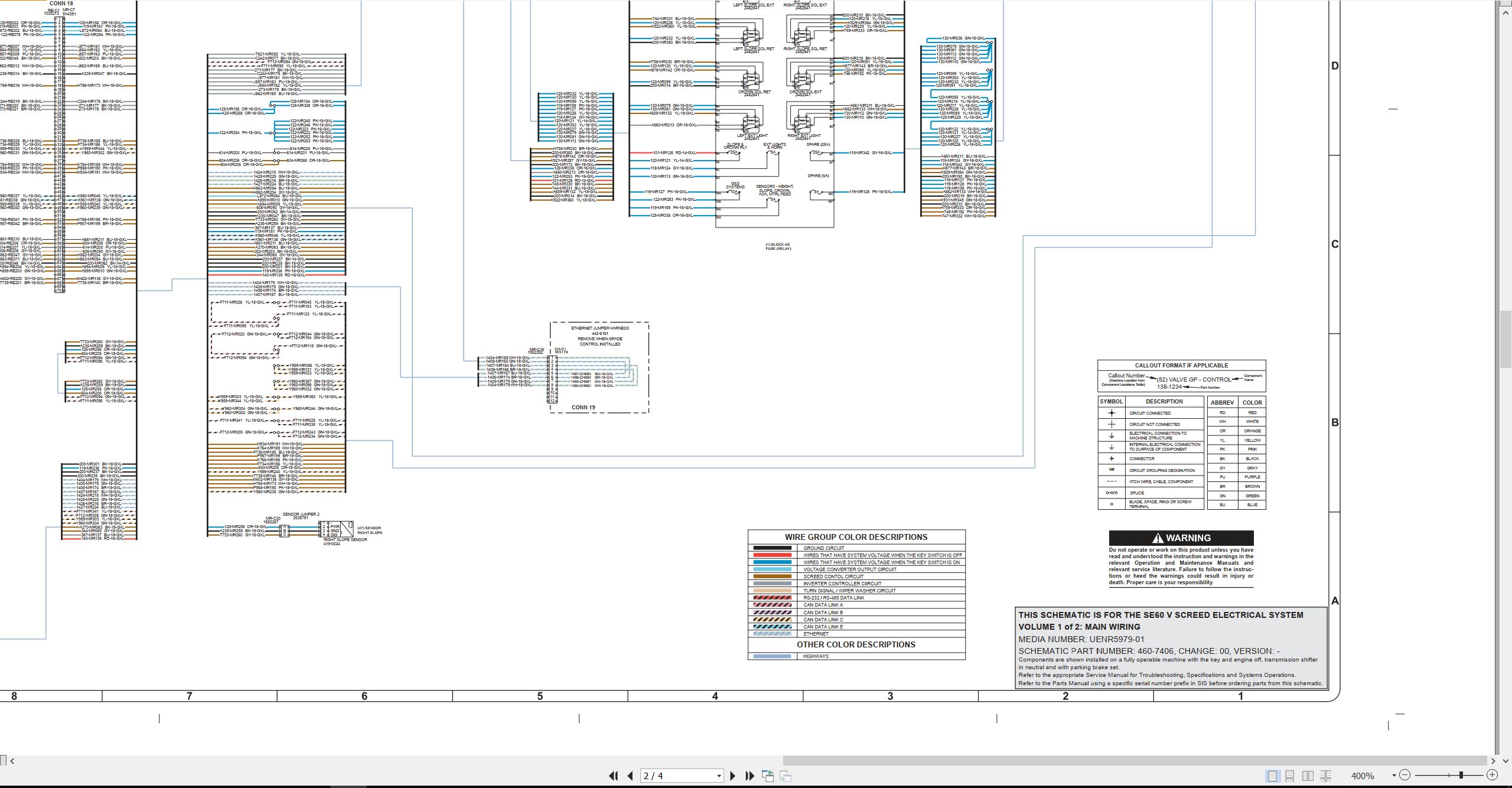 CAT Asphalt Paver SE60 V Electrical Hydraulic Schematic (2)