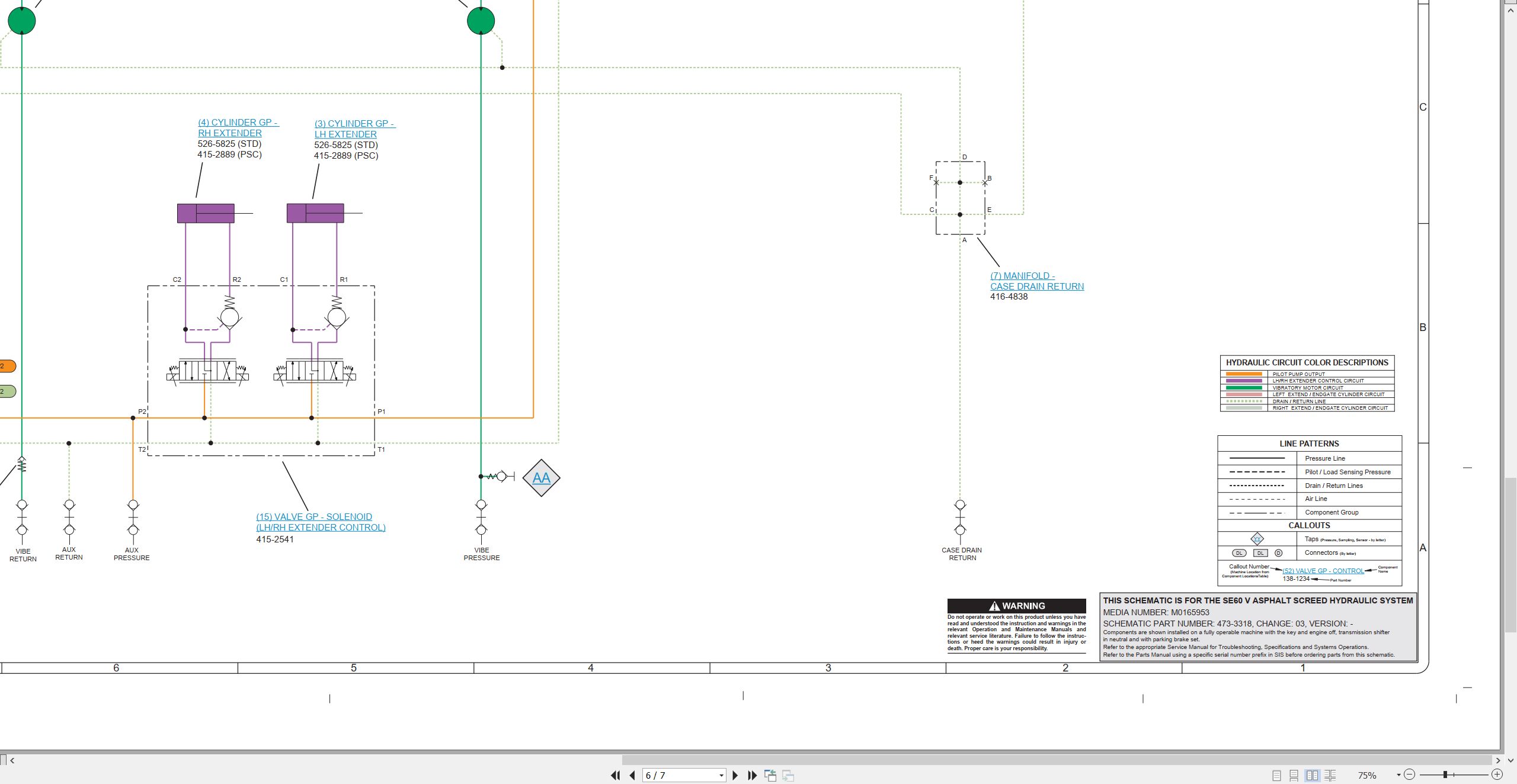 CAT Asphalt Paver SE60 V Electrical Hydraulic Schematic (3)