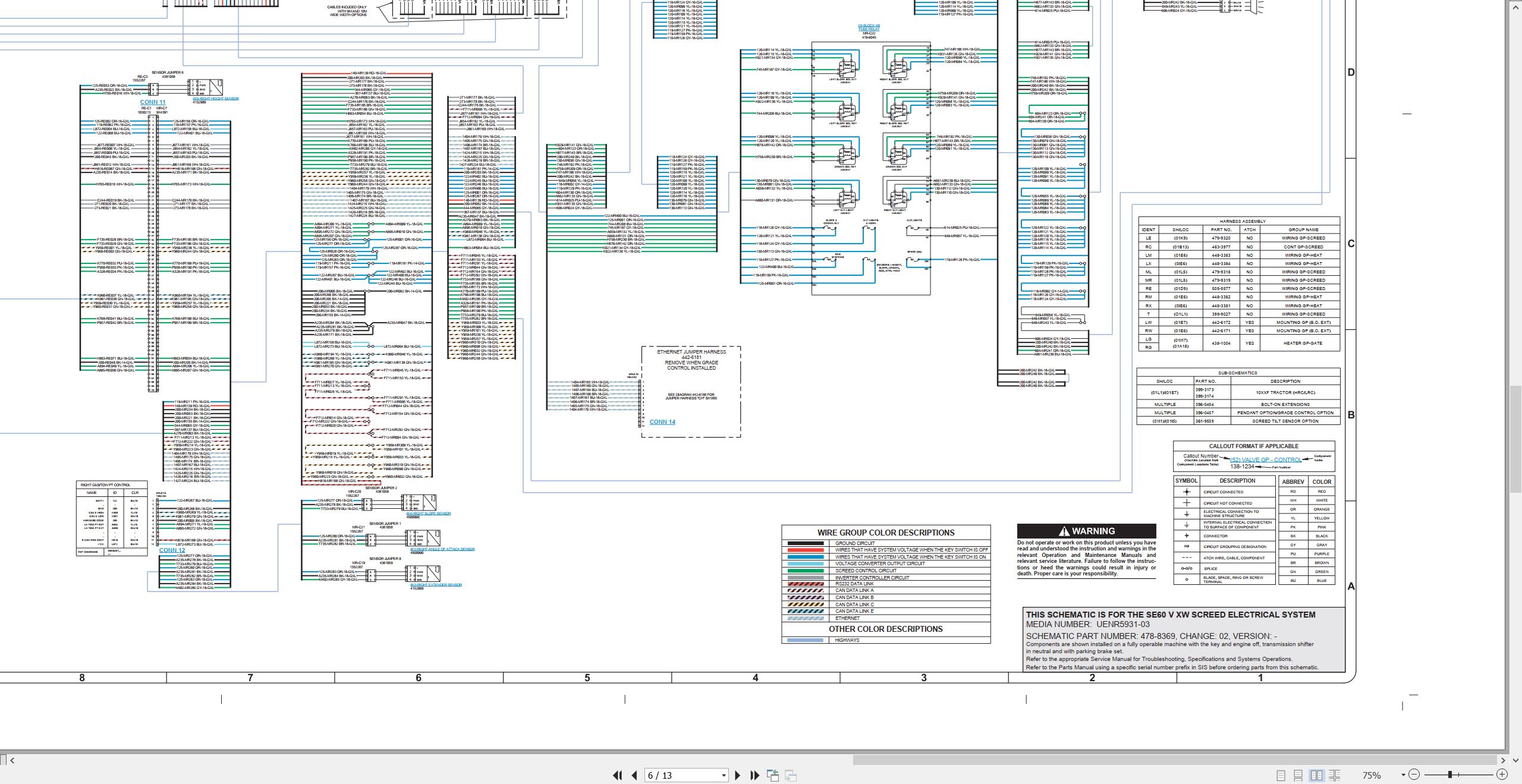 CAT Asphalt Paver SE60 V XW Electrical Hydraulic Schematic (2)