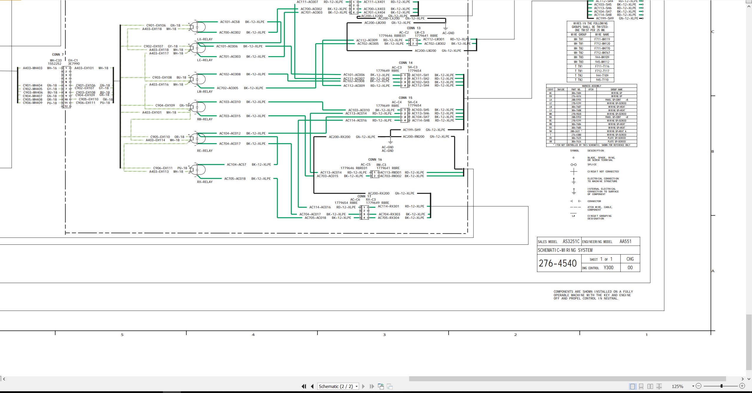 CAT Asphalt Screed AS351C Electrical Schematic KENR6660 00 2007 (2)