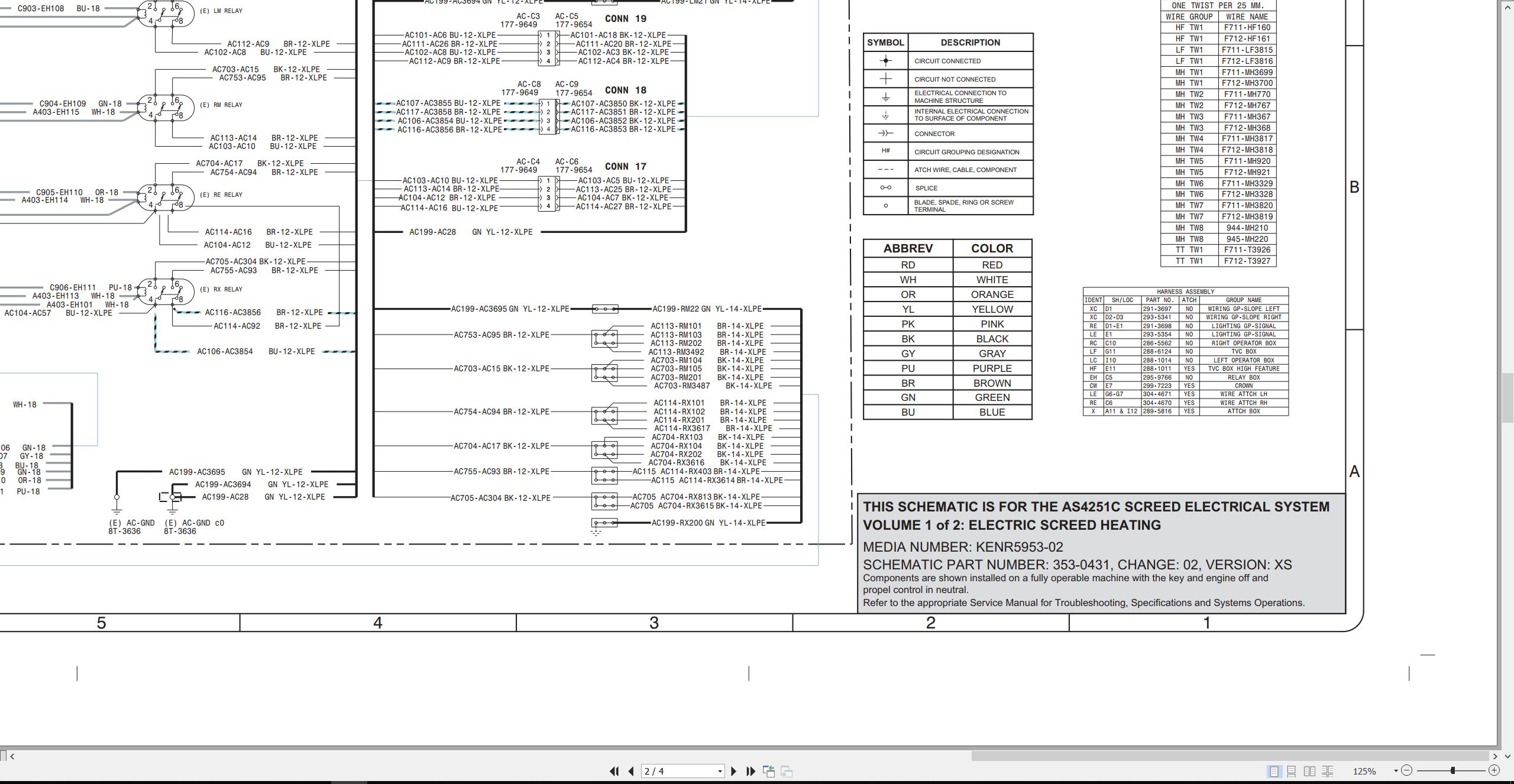 CAT Asphalt Screed AS4251C Electrical Schematic KENR5953 02 2012 (2)