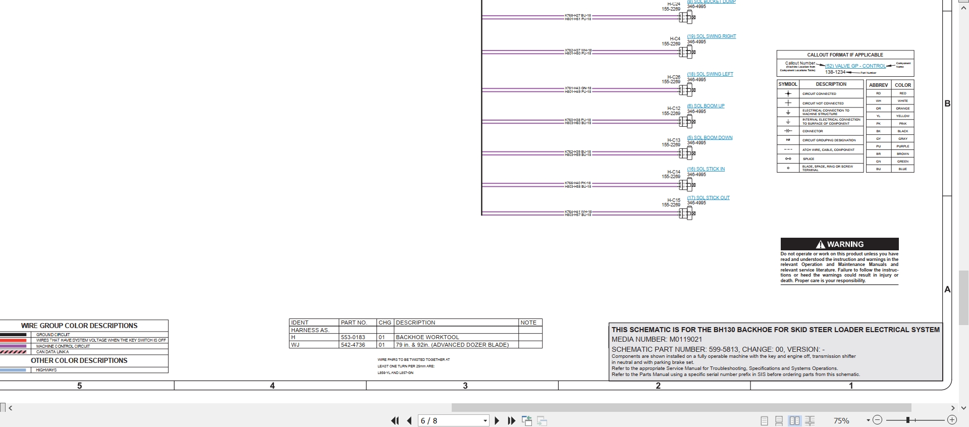 CAT Backhoe BH130 Electrical Schematic M0119021 00 2020 (2)