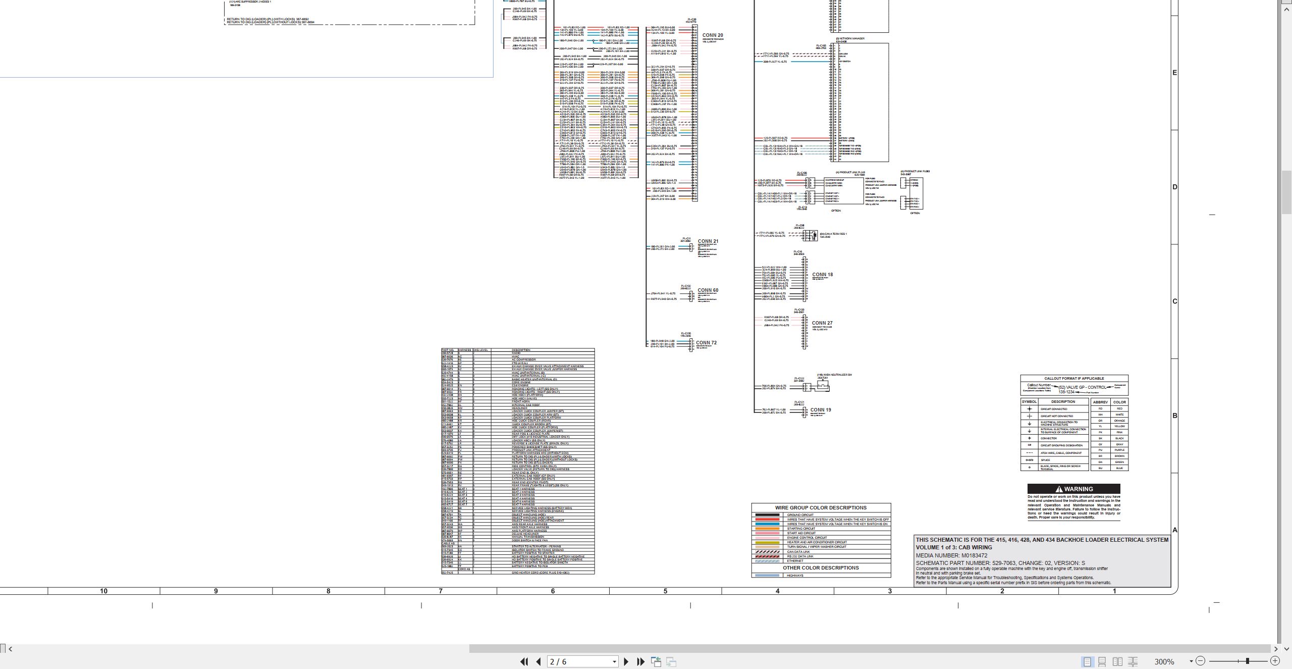 CAT Backhoe Loader 416 Electrical Hydraulic Schematic (2)