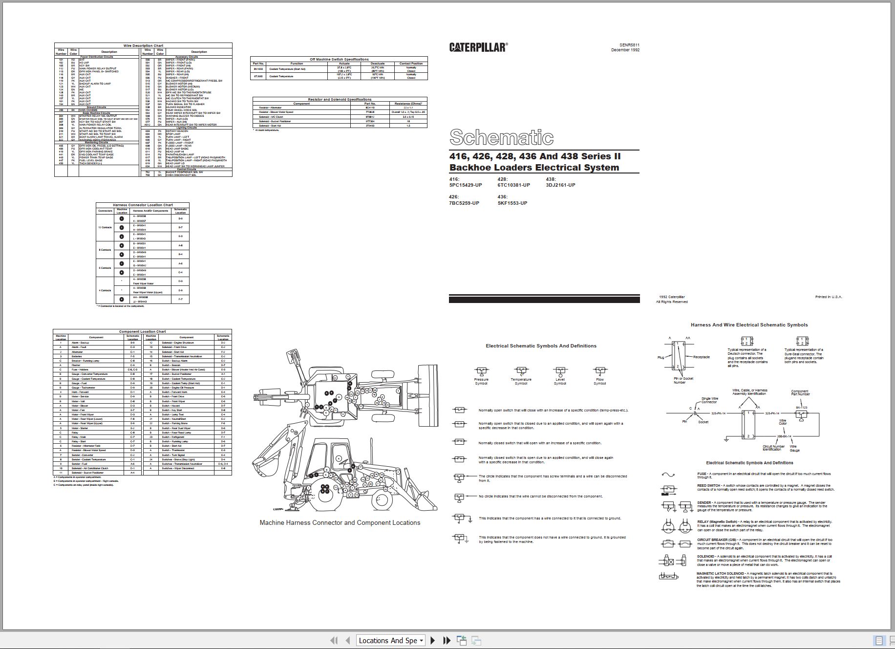 CAT Backhoe Loader 416 II Electrical Schematic (1)