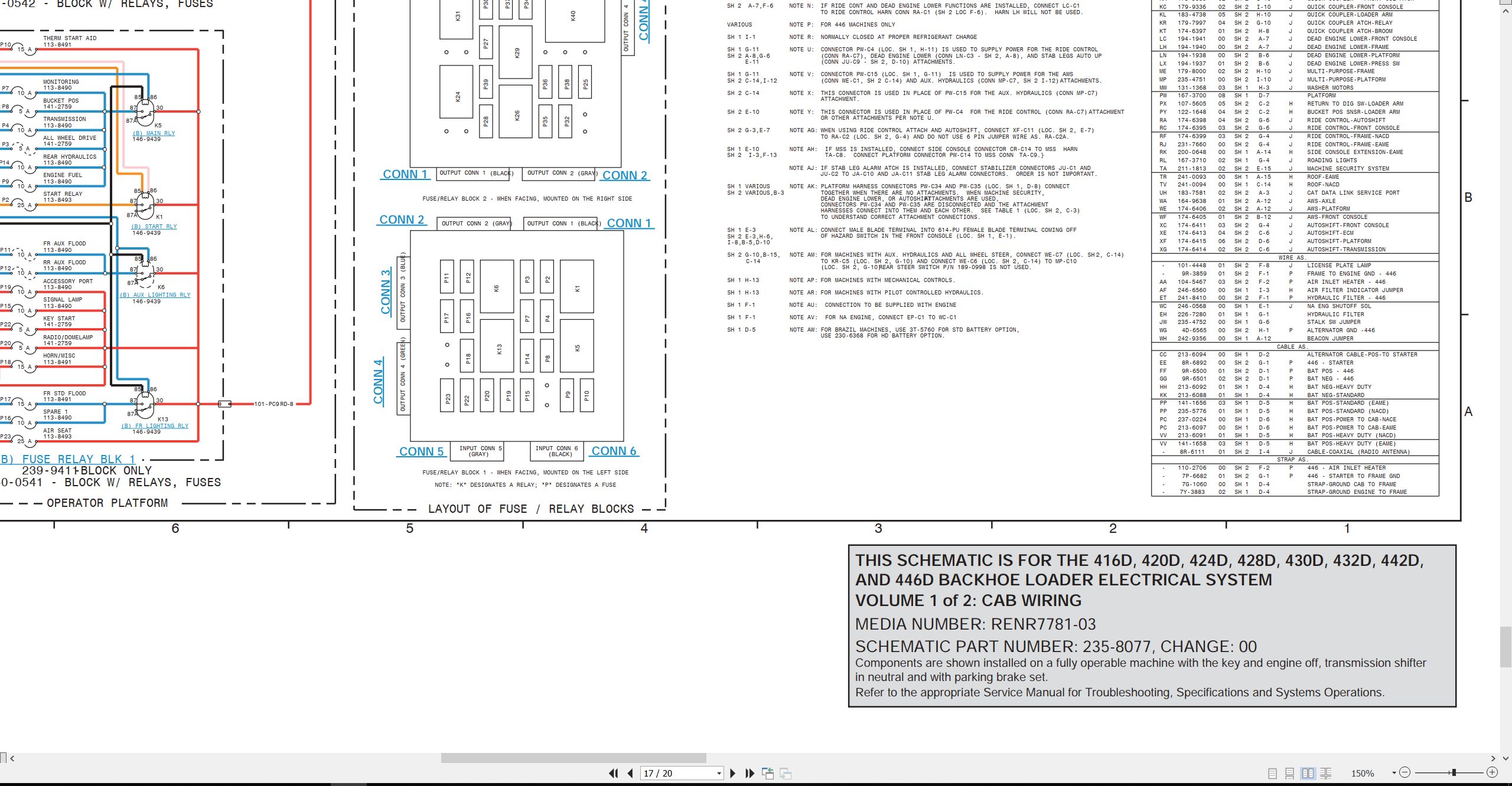 CAT Backhoe Loader 416D Electrical Hydraulic Schematic (2)