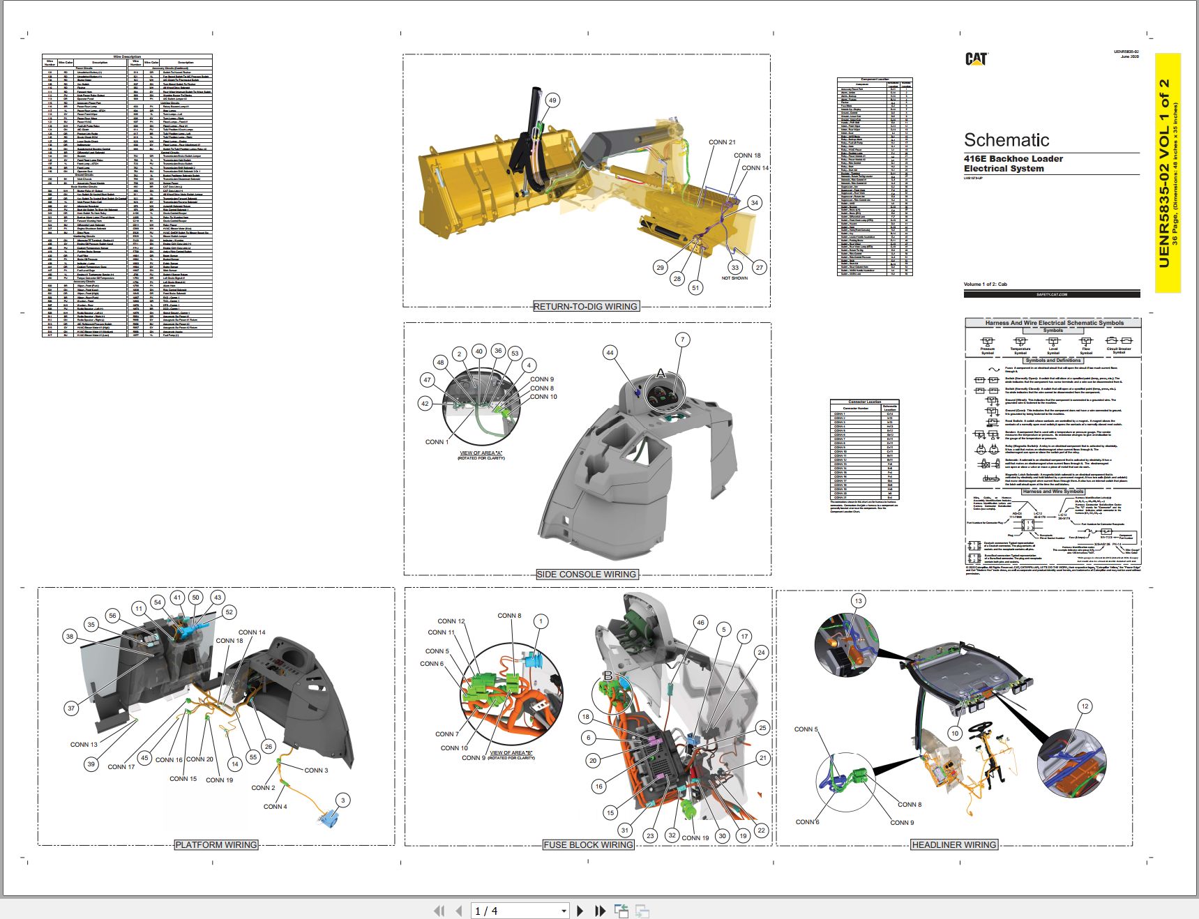CAT Backhoe Loader 416E Electrical Hydraulic Schematic (1)