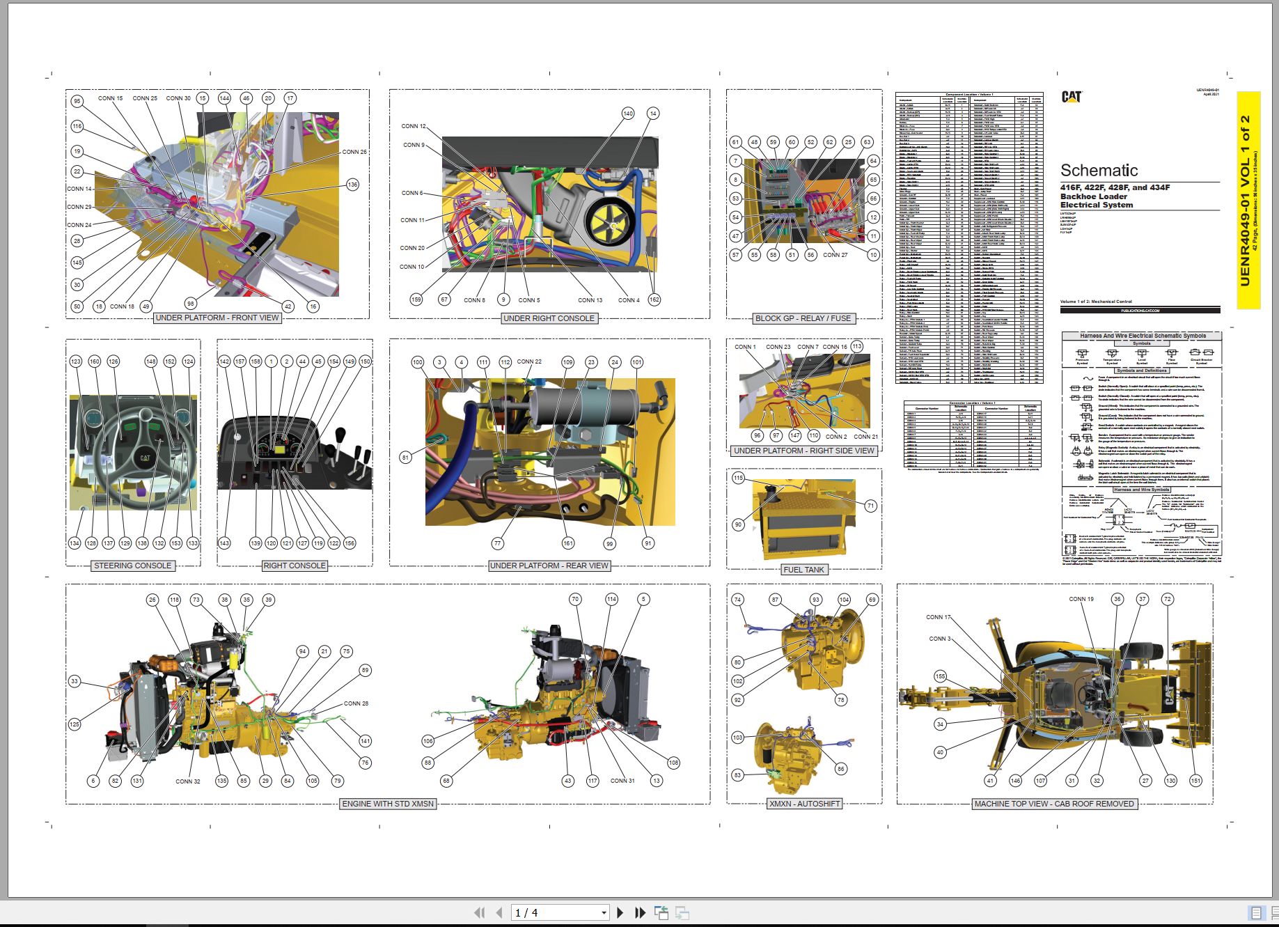 CAT Backhoe Loader 416F Electrical Hydraulic Schematic (1)