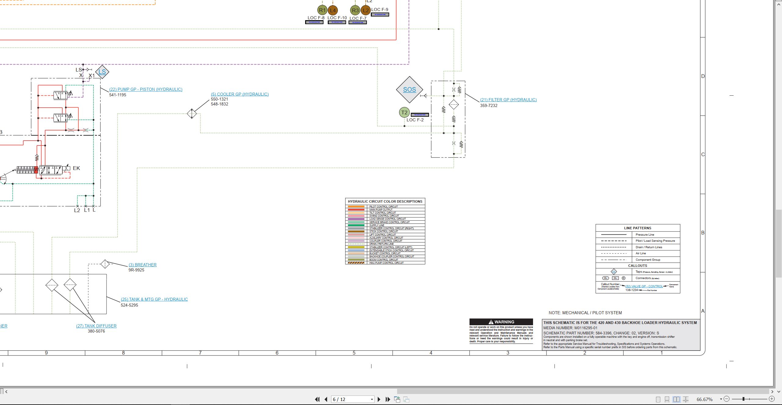 CAT Backhoe Loader 420 Electrical Hydraulic Schematic (3)