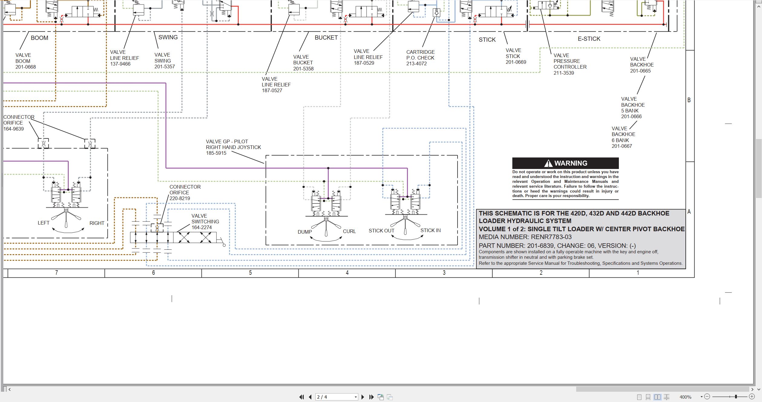CAT Backhoe Loader 420D Electrical Hydraulic Schematic (3)