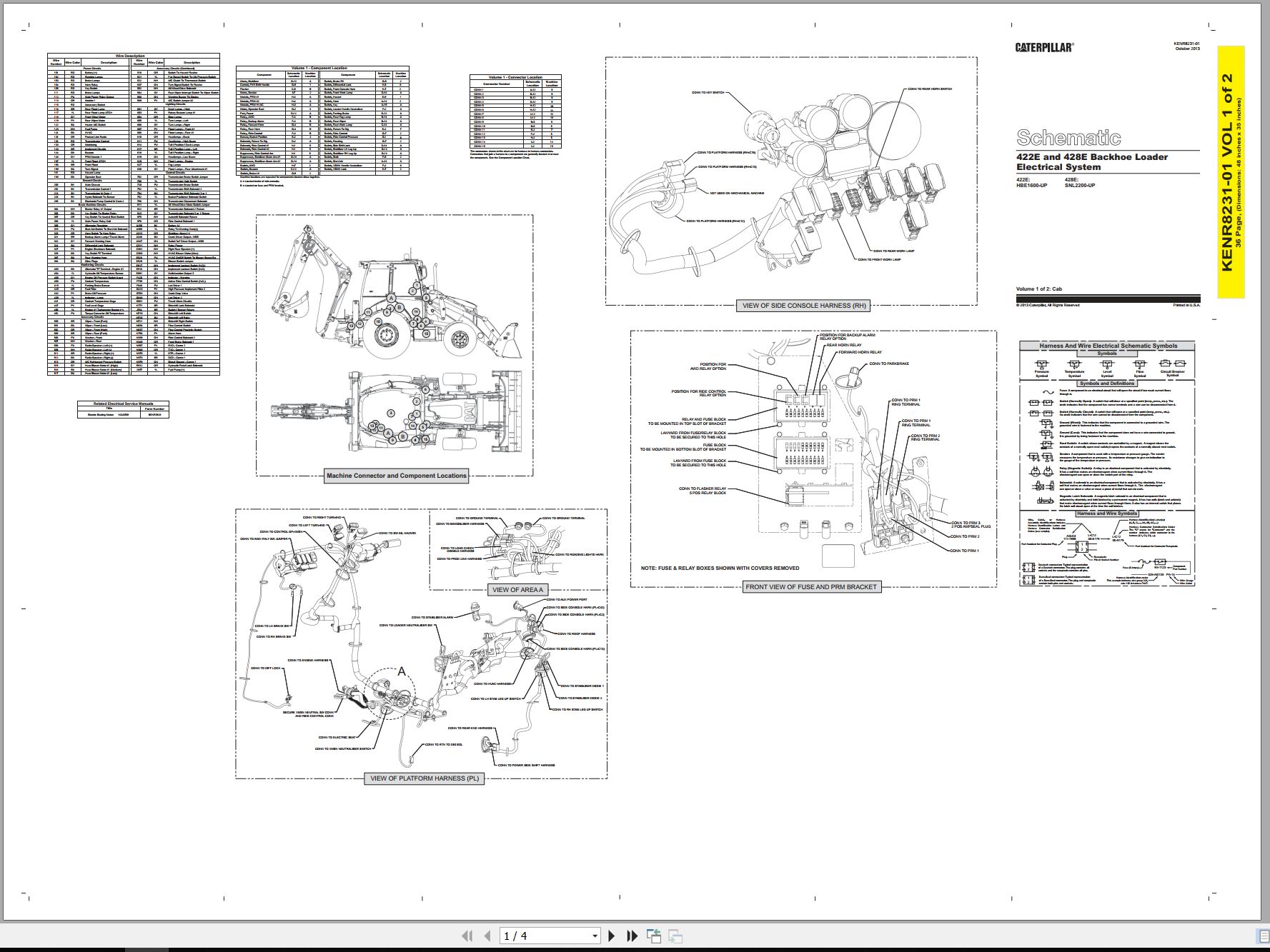 CAT Backhoe Loader 422E Electrical Hydraulic Schematic (1)