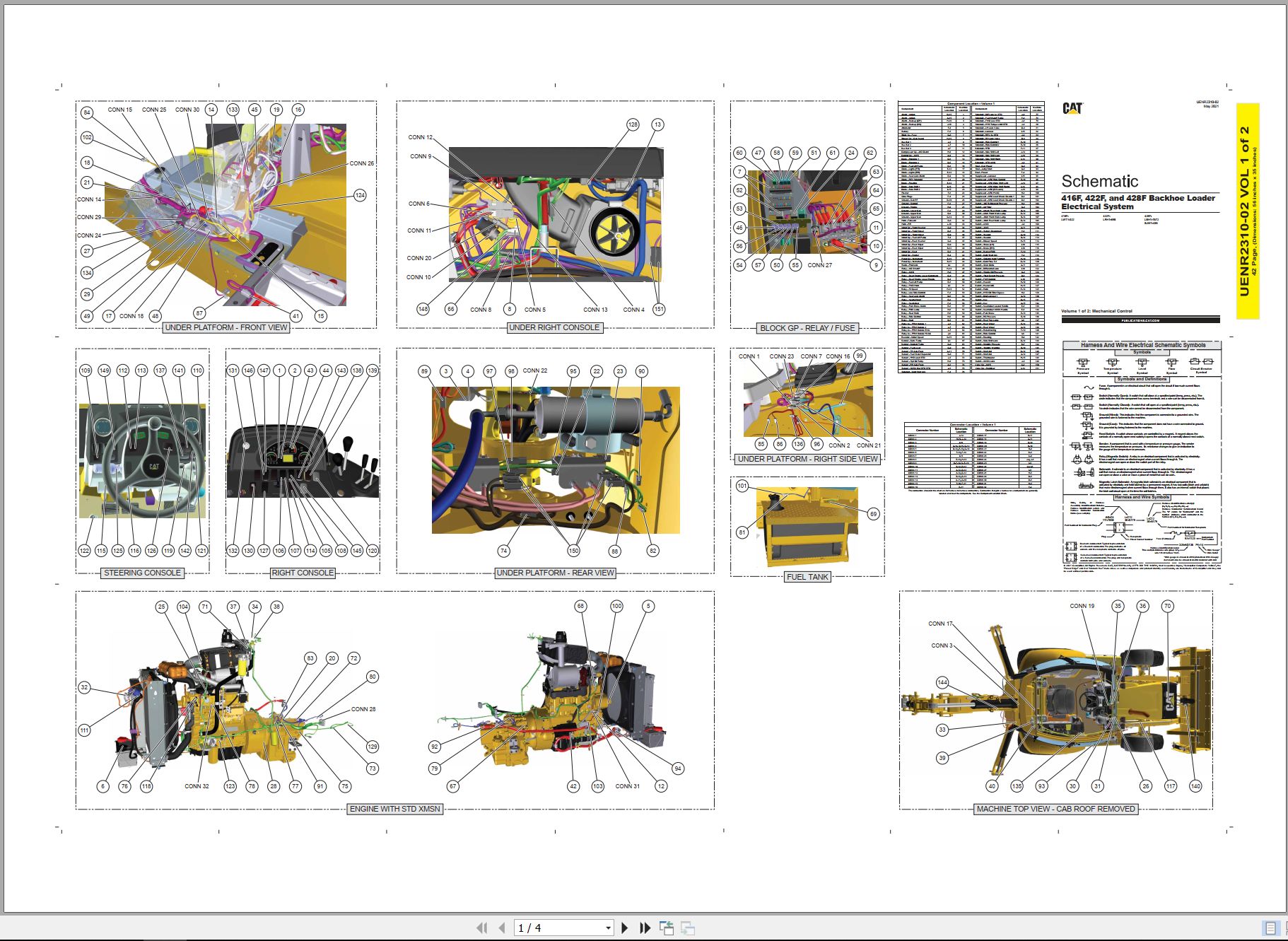 CAT Backhoe Loader 422F Electrical Hydraulic Schematic (1)