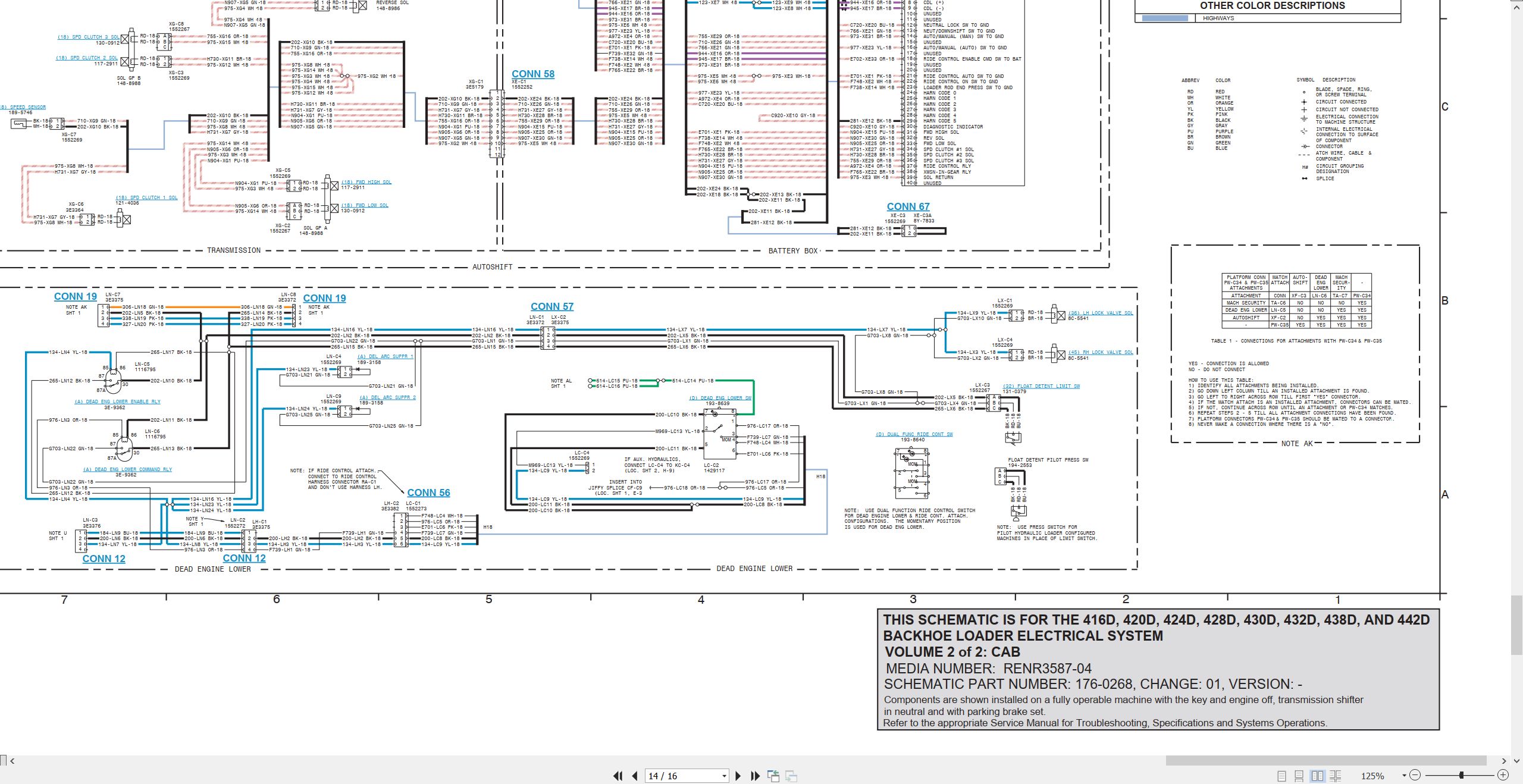 CAT Backhoe Loader 424D Electrical Hydraulic Schematic (2)