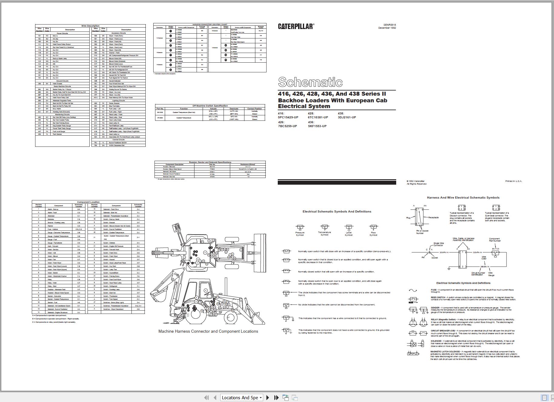 CAT Backhoe Loader 426 II Electrical Schematic (1)