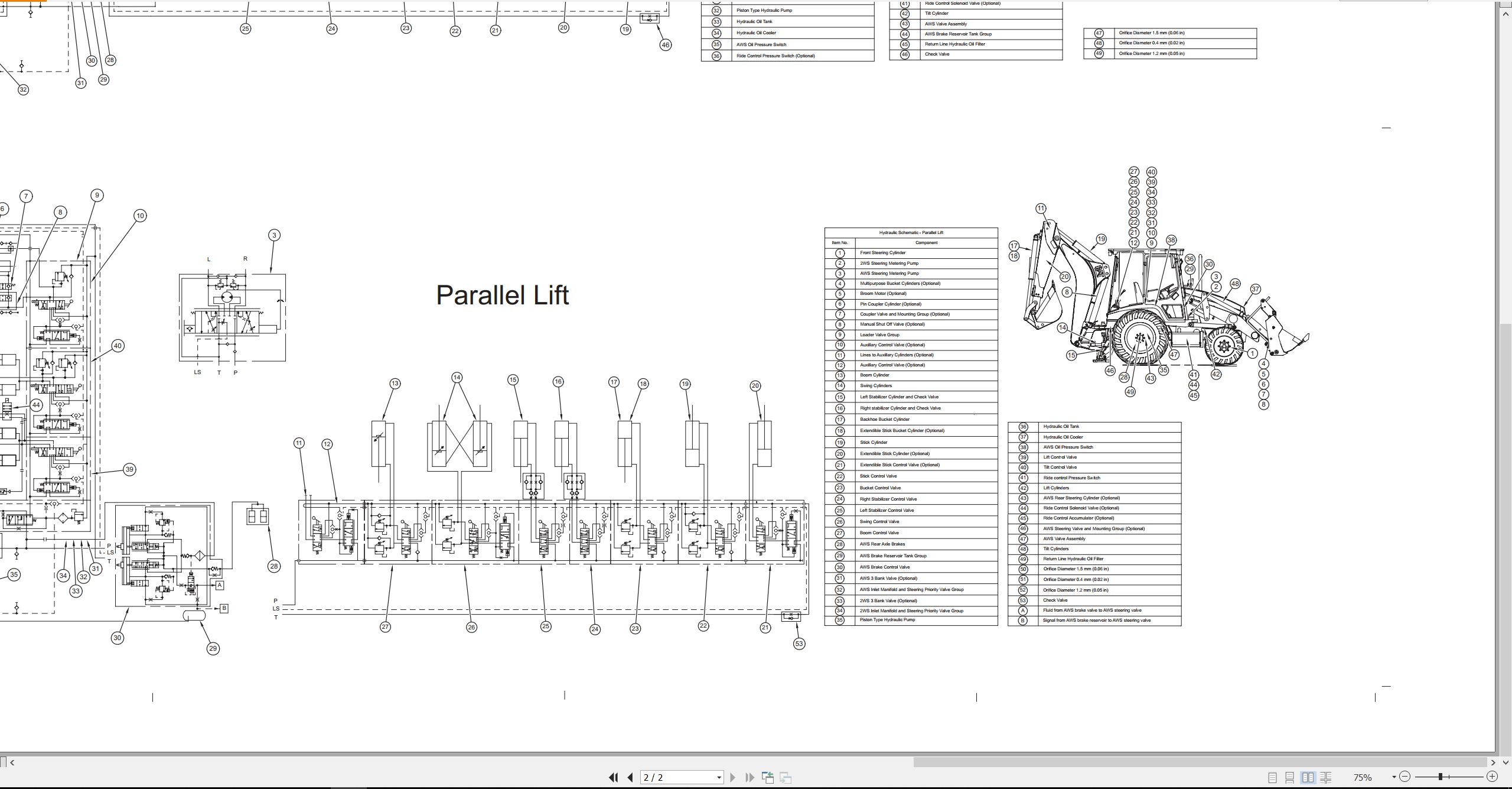 CAT Backhoe Loader 426C Electrical Hydraulic Schematic (3)