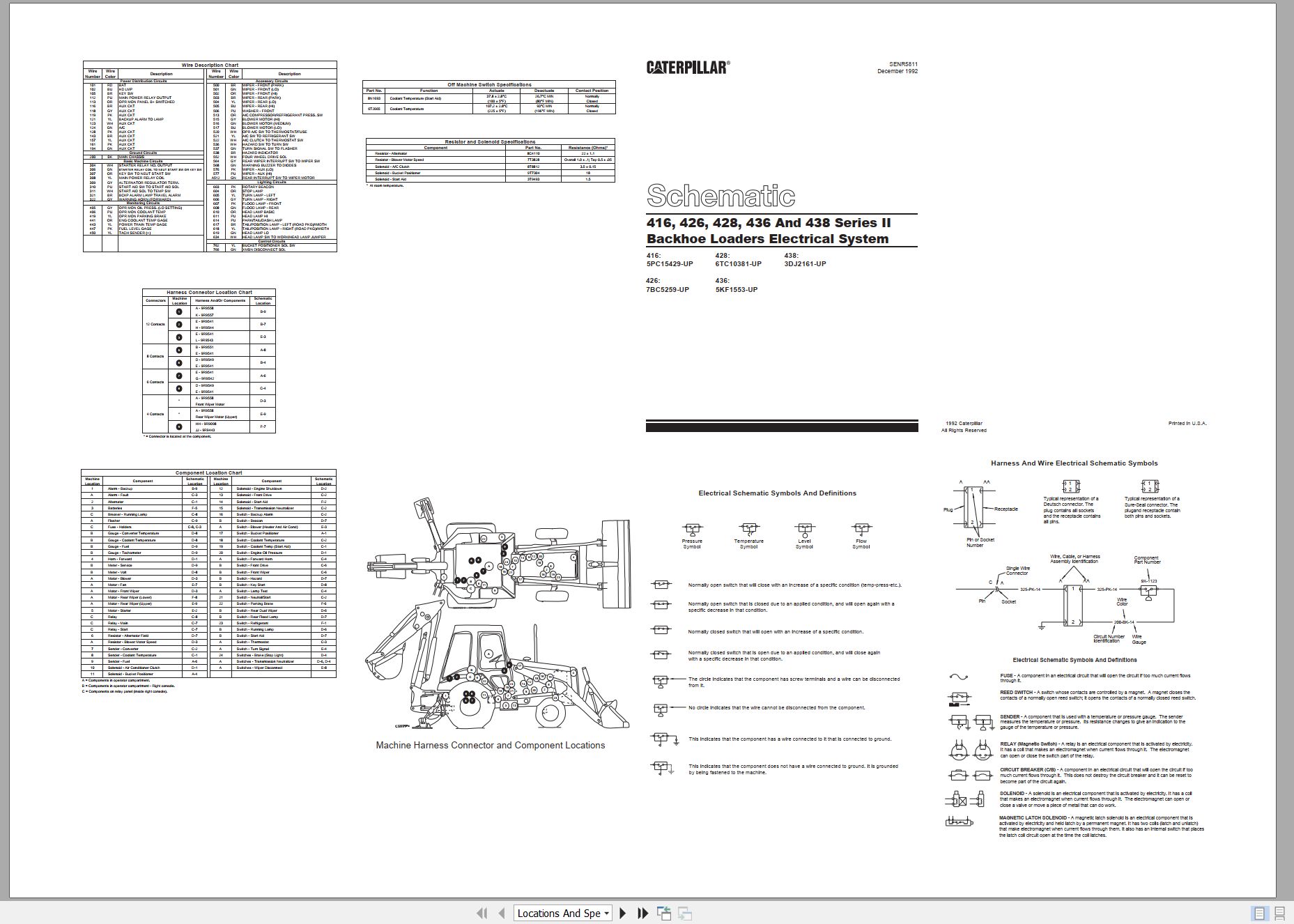 CAT Backhoe Loader 428 II Electrical Schematic (1)