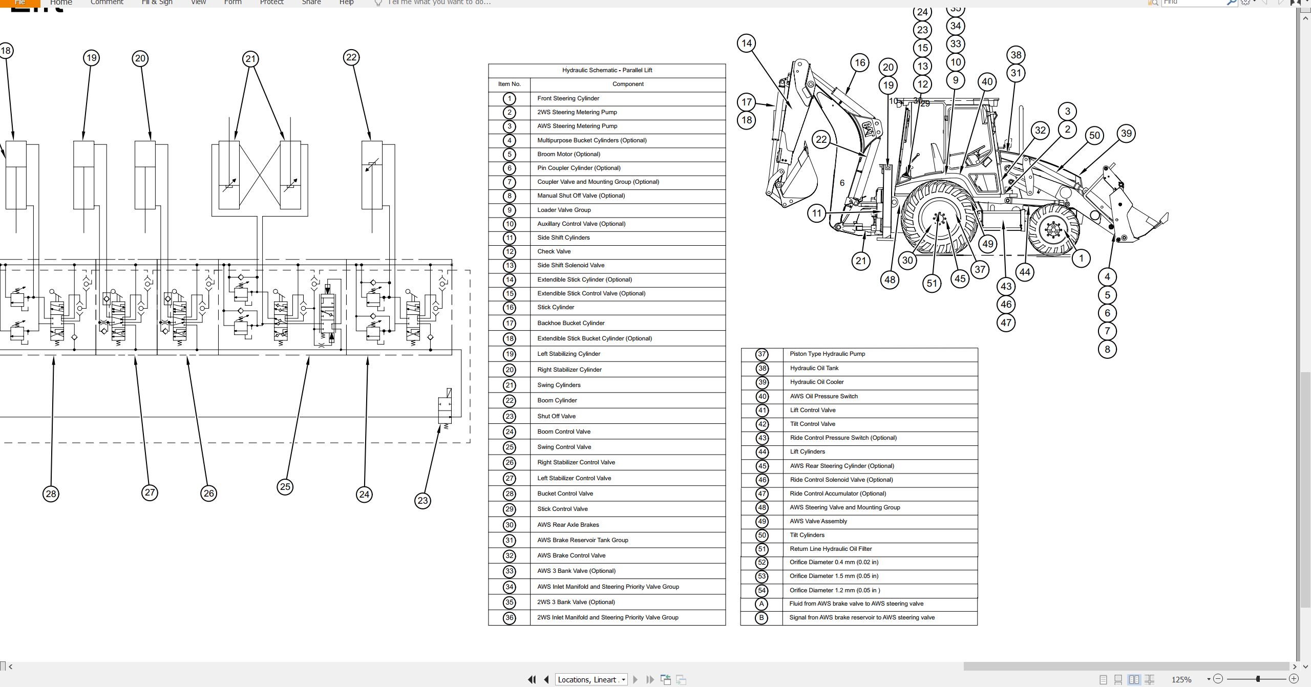 CAT Backhoe Loader 428C Electrical Hydraulic Schematic (3)