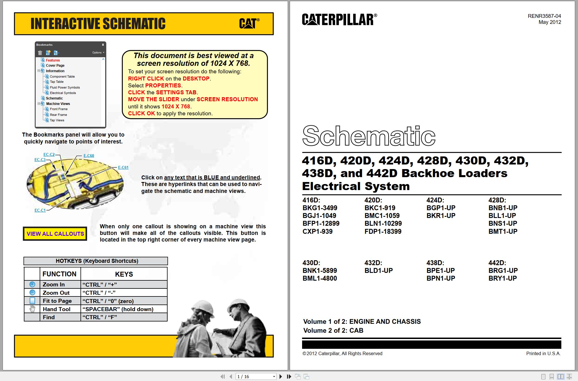 CAT Backhoe Loader 430D Electrical Hydraulic Schematic (1)