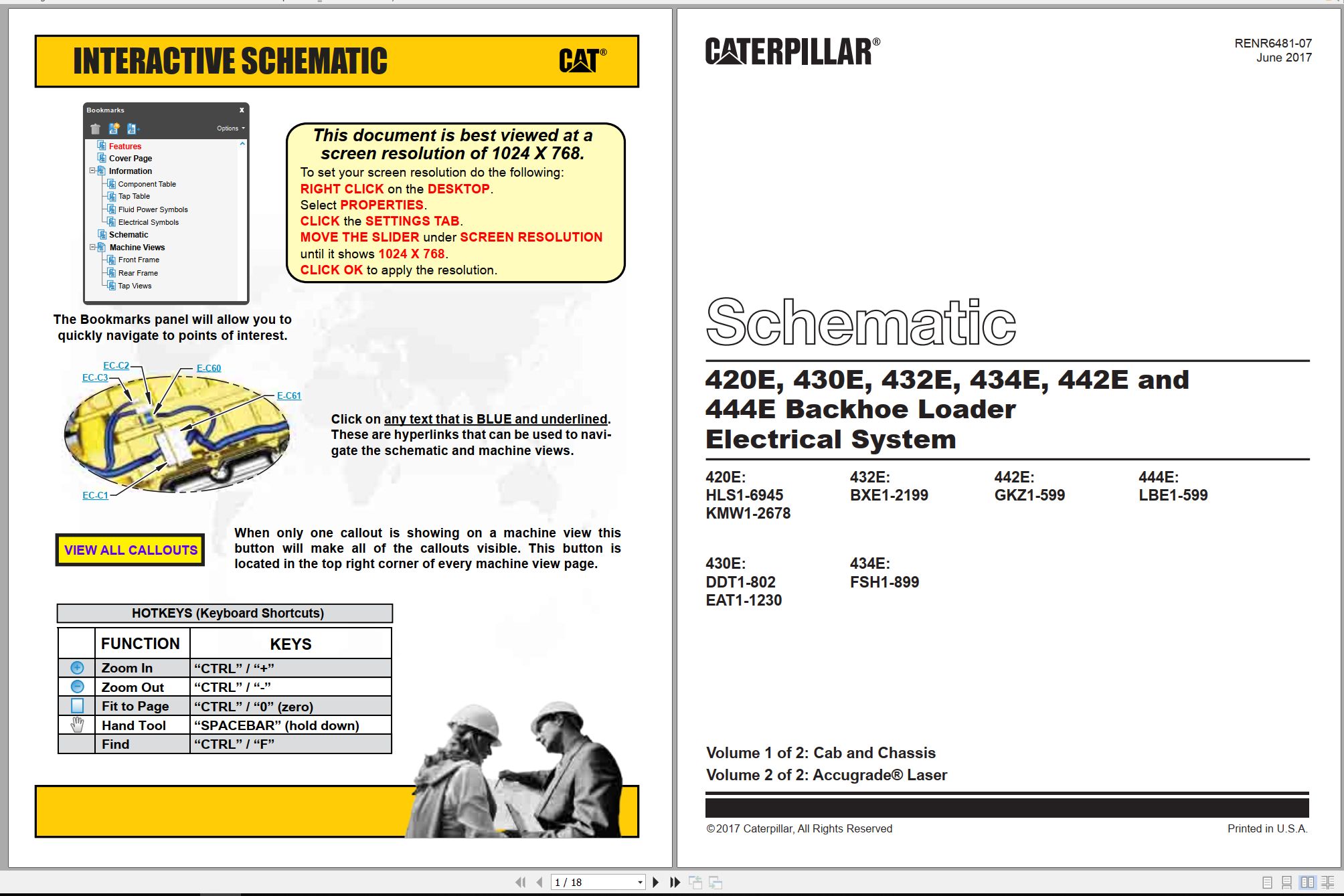 CAT Backhoe Loader 430E Electrical Hydraulic Schematic (1)