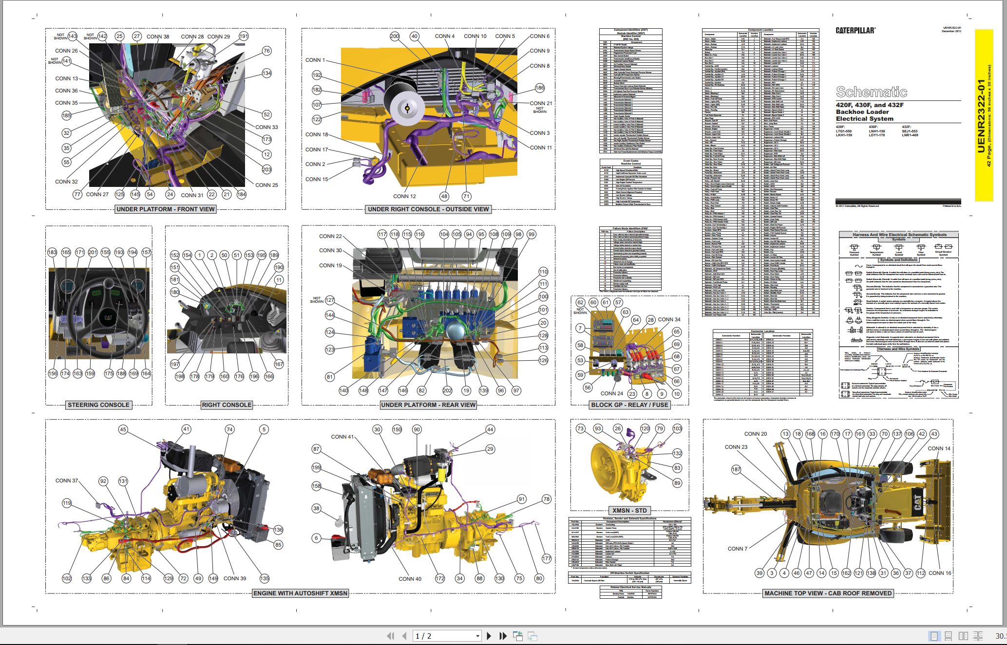 CAT Backhoe Loader 430F Electrical Hydraulic Schematic (1)