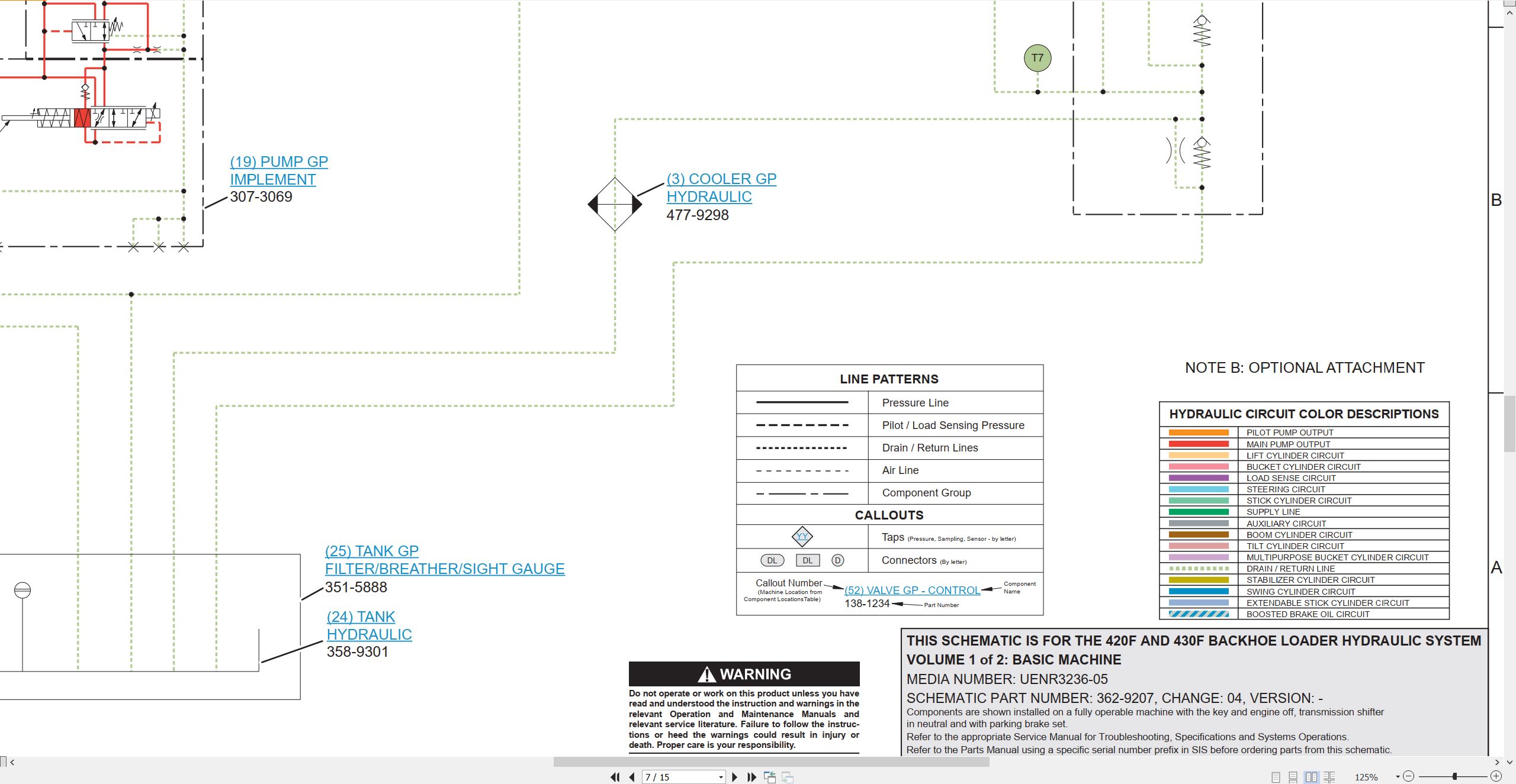 CAT Backhoe Loader 430F Electrical Hydraulic Schematic (3)