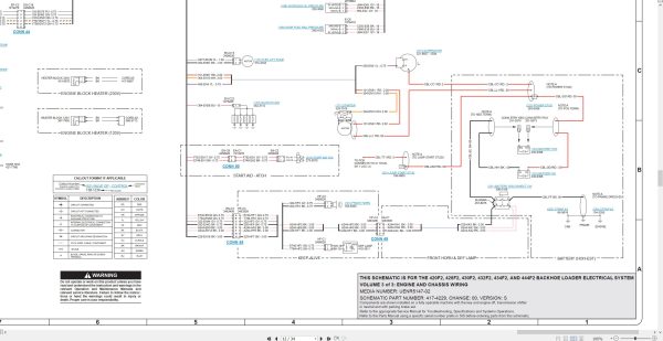 CAT Backhoe Loader 430F2 Electrical Hydraulic Schematic (2)