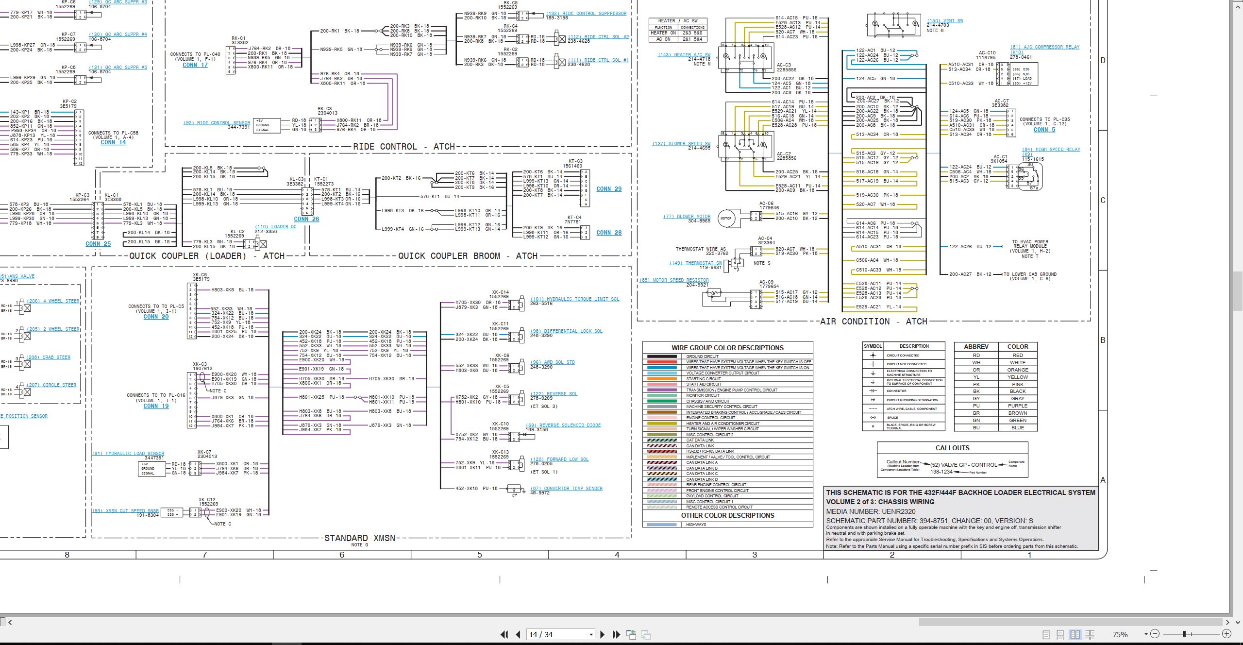 CAT Backhoe Loader 432F Electrical Hydraulic Schematic (2)