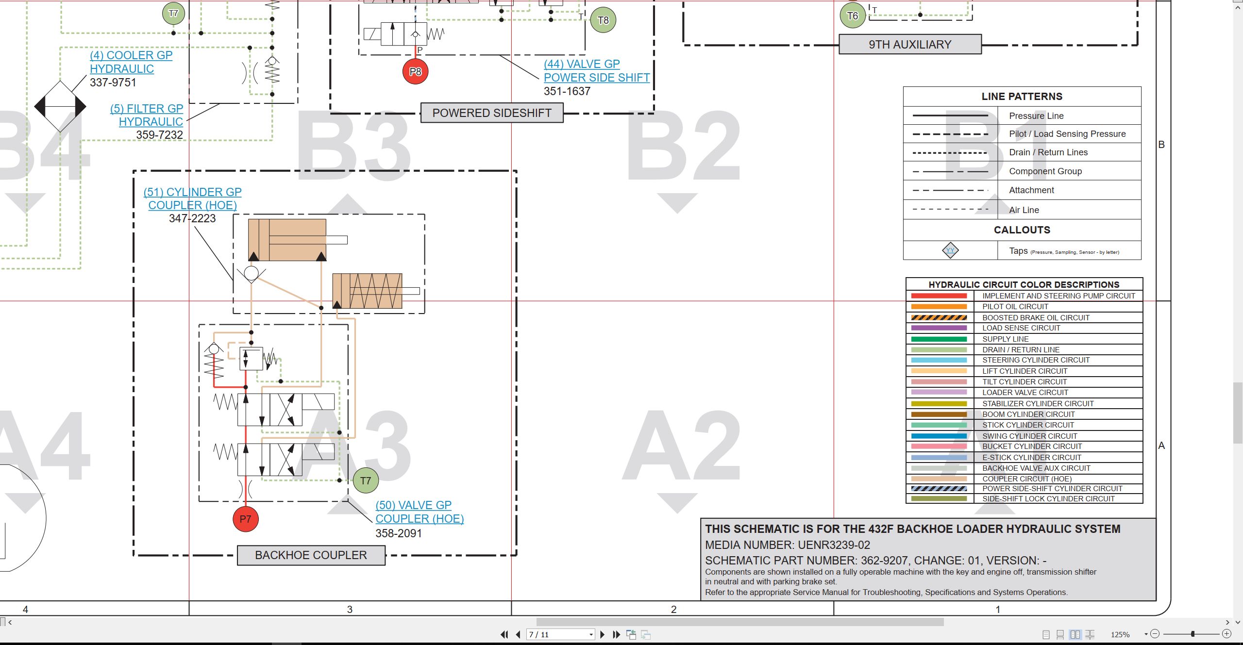 CAT Backhoe Loader 432F Electrical Hydraulic Schematic (3)