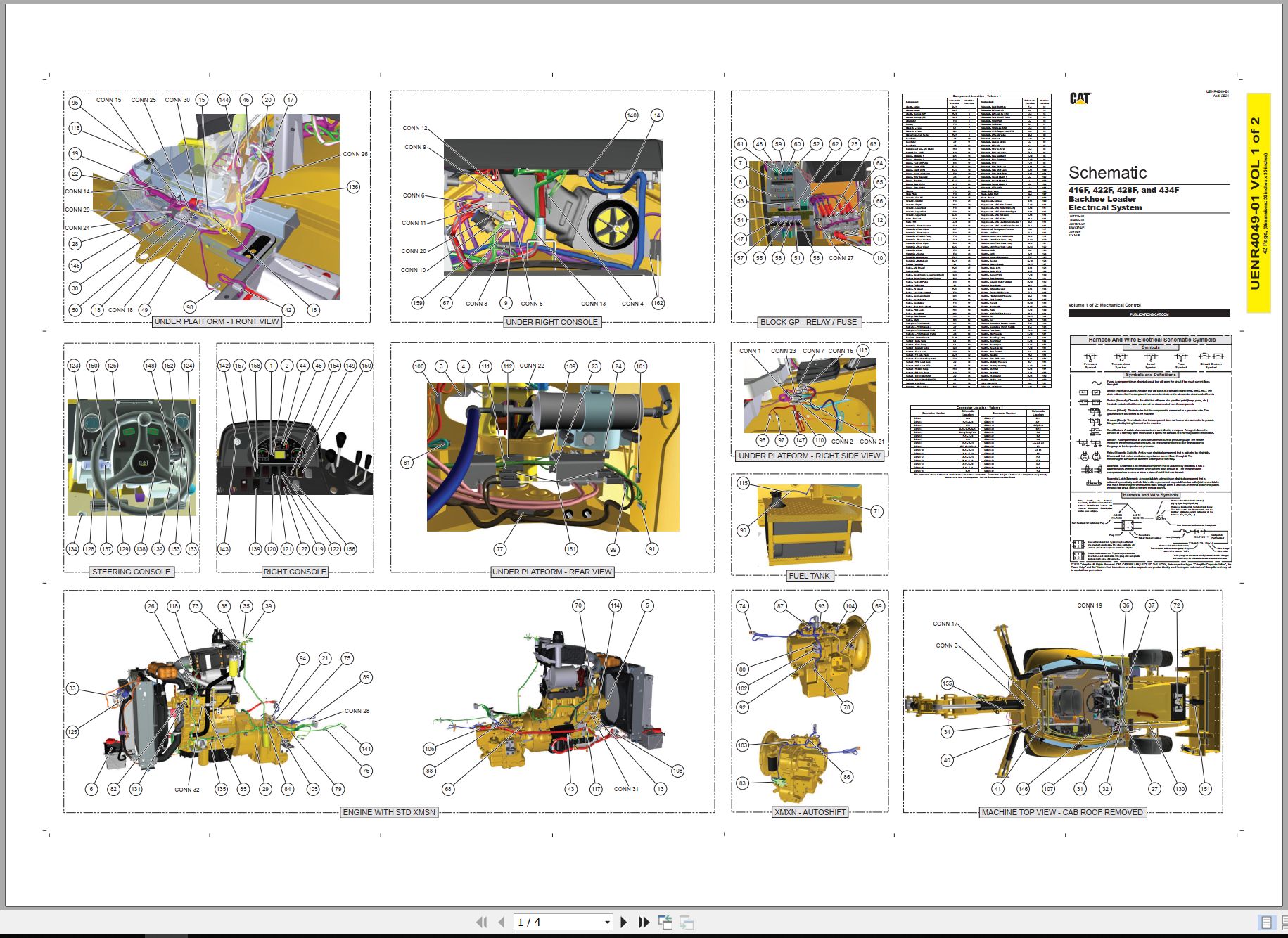 CAT Backhoe Loader 434F Electrical Hydraulic Schematic (1)