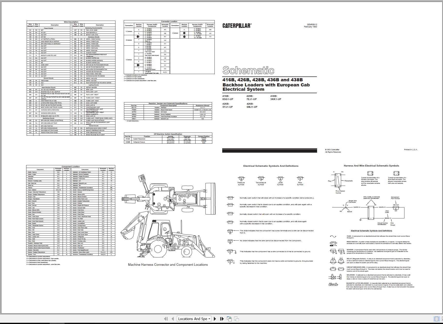 CAT Backhoe Loader 436B Electrical Schematic (1)