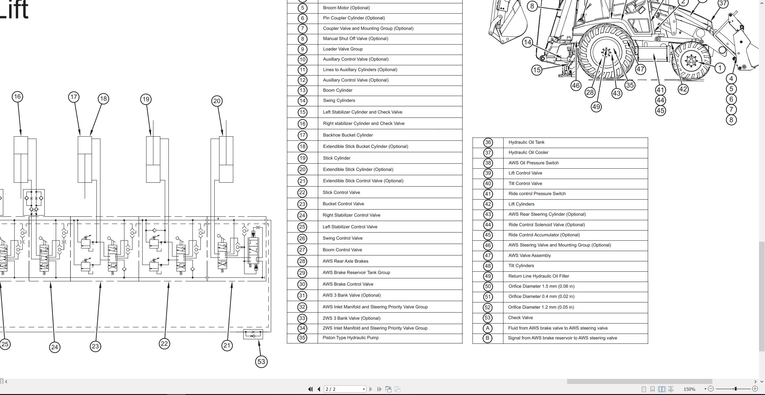 CAT Backhoe Loader 436C Electrical Hydraulic Schematic (3)