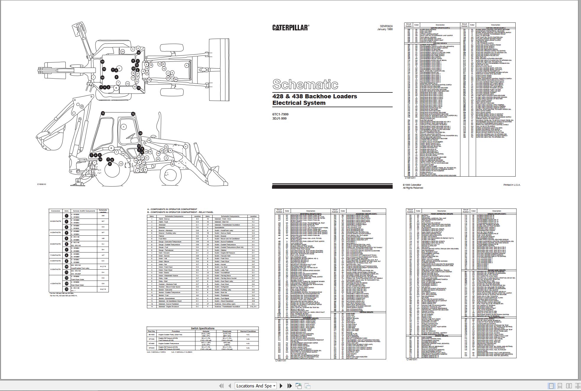 CAT Backhoe Loader 438 Electrical Hydraulic Schematic (1)